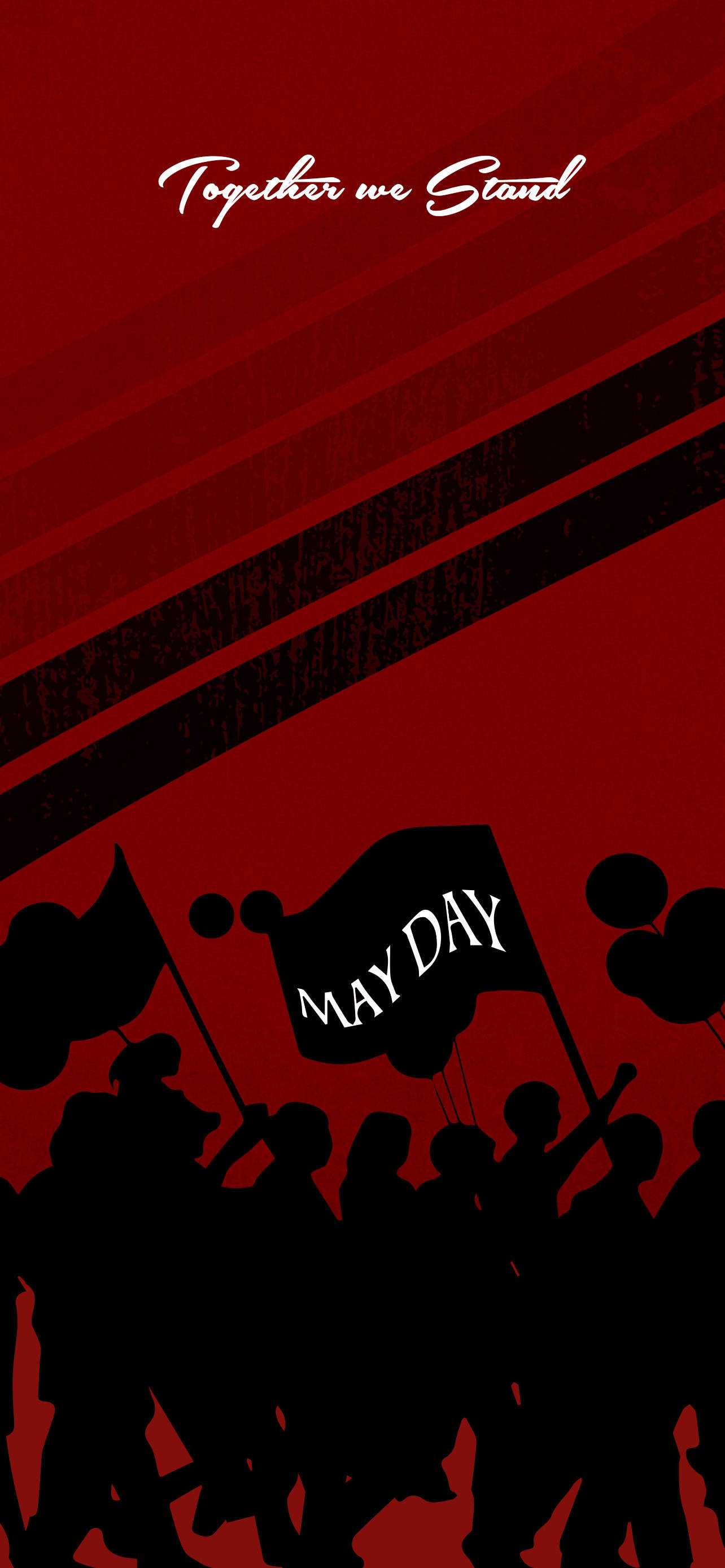 1 Mayıs Siyah ve Kırmızı Duvar Kağıdı