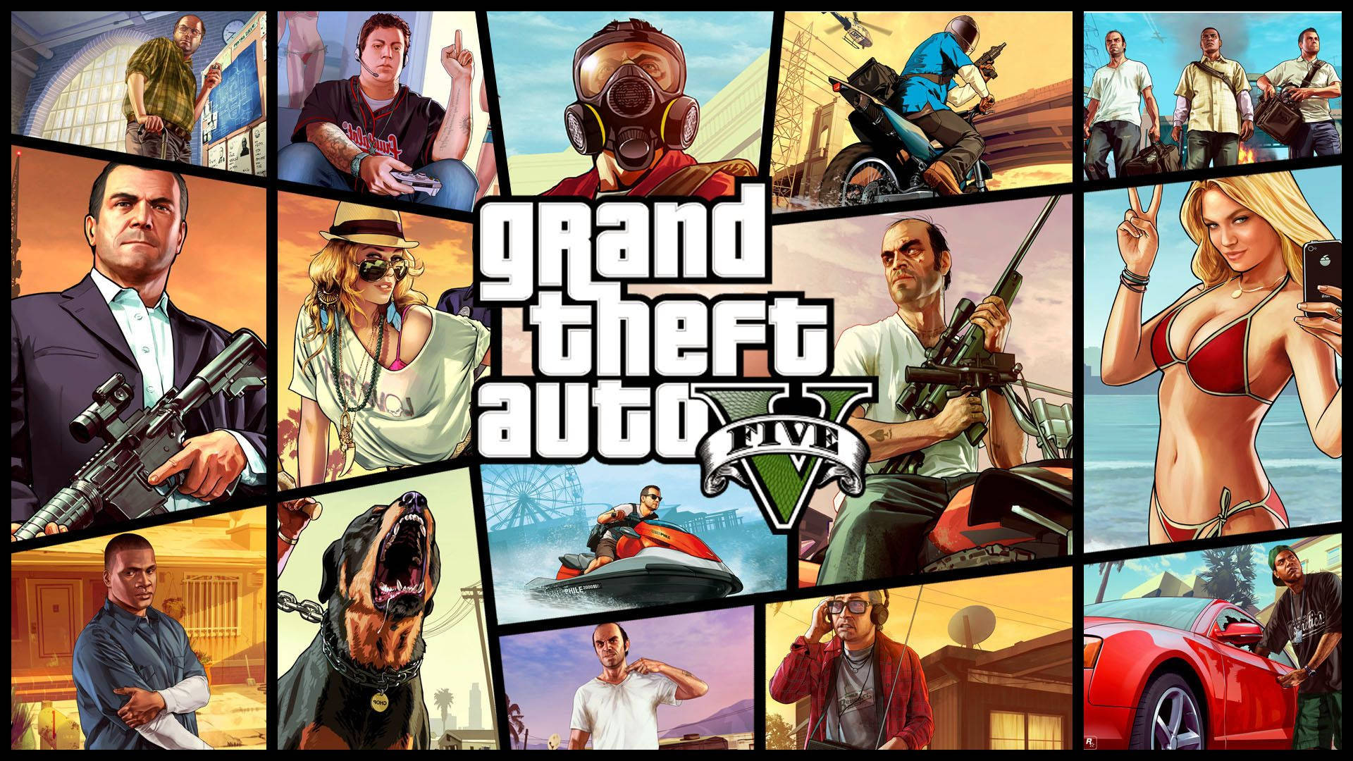 1080p GTA 5 Oyun Posteri Duvar Kağıdı