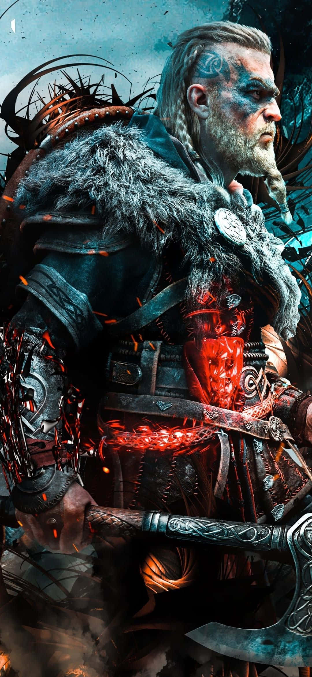 1080x2340 4K Assassin's Creed Valhalla Duvar Kağıdı