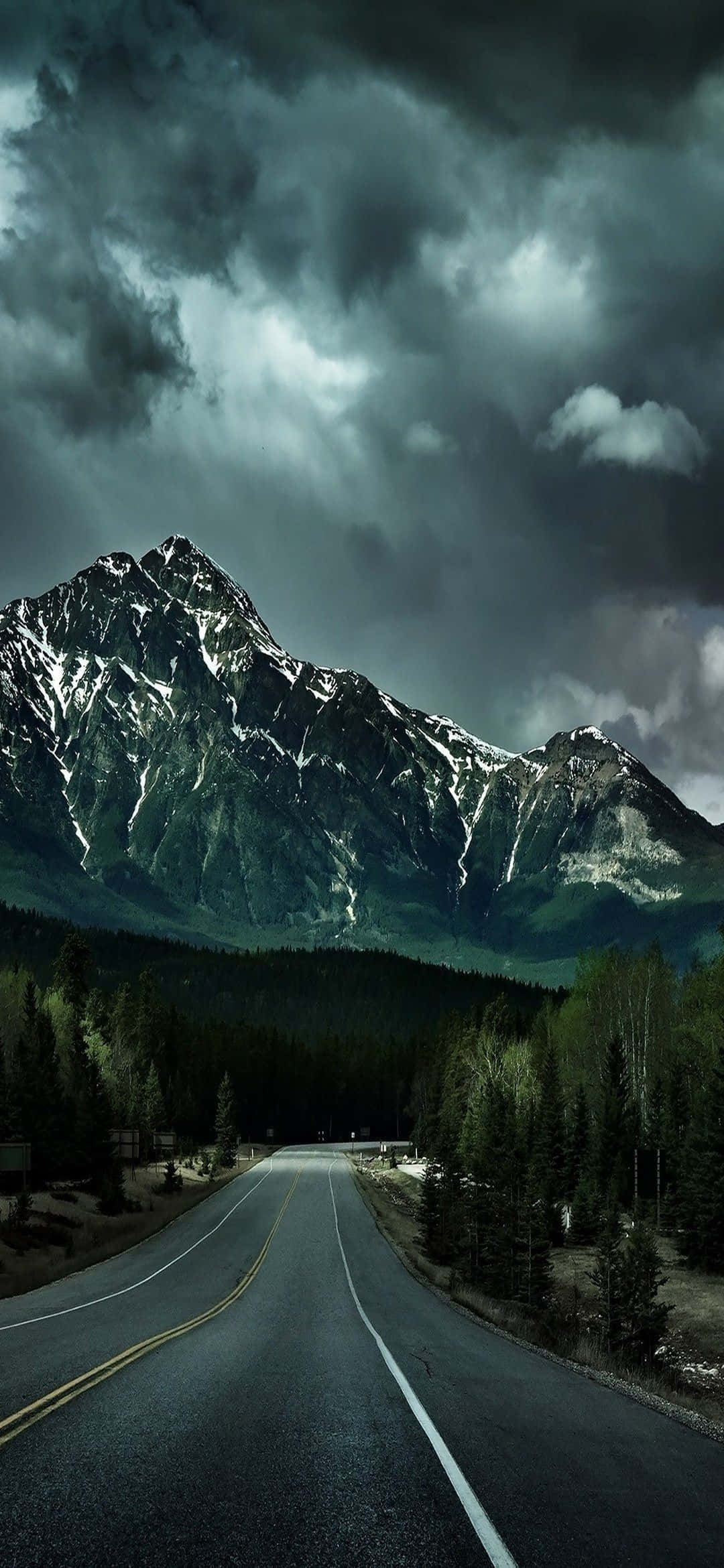 1080x2340 4K Kanada Kayalık Dağları Sıradağları Duvar Kağıdı