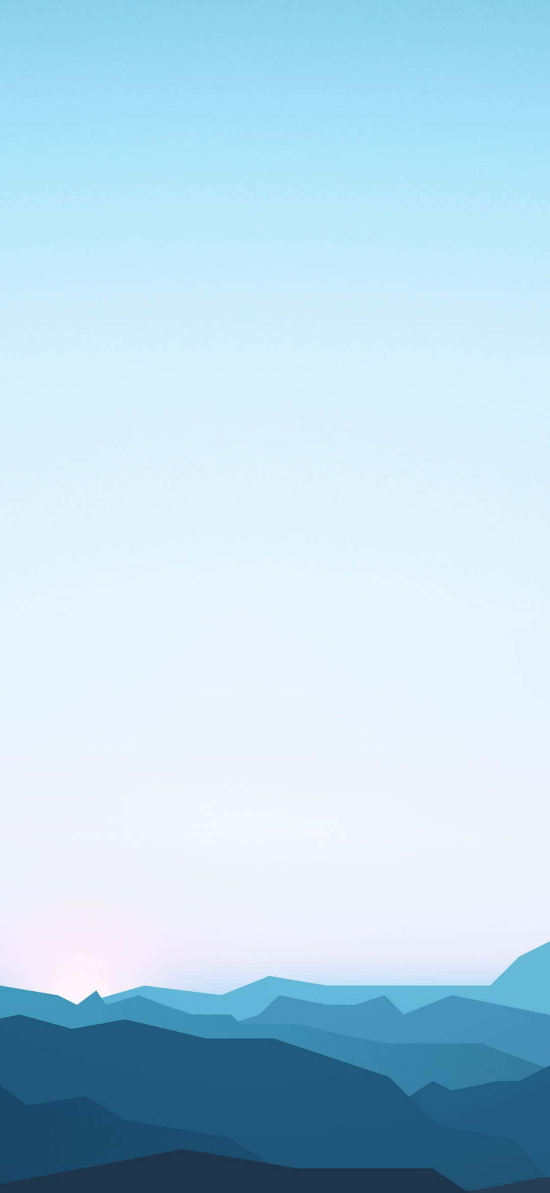 1080x2340 4K Minimal Dağ Geometrik Sanat Duvar Kağıdı