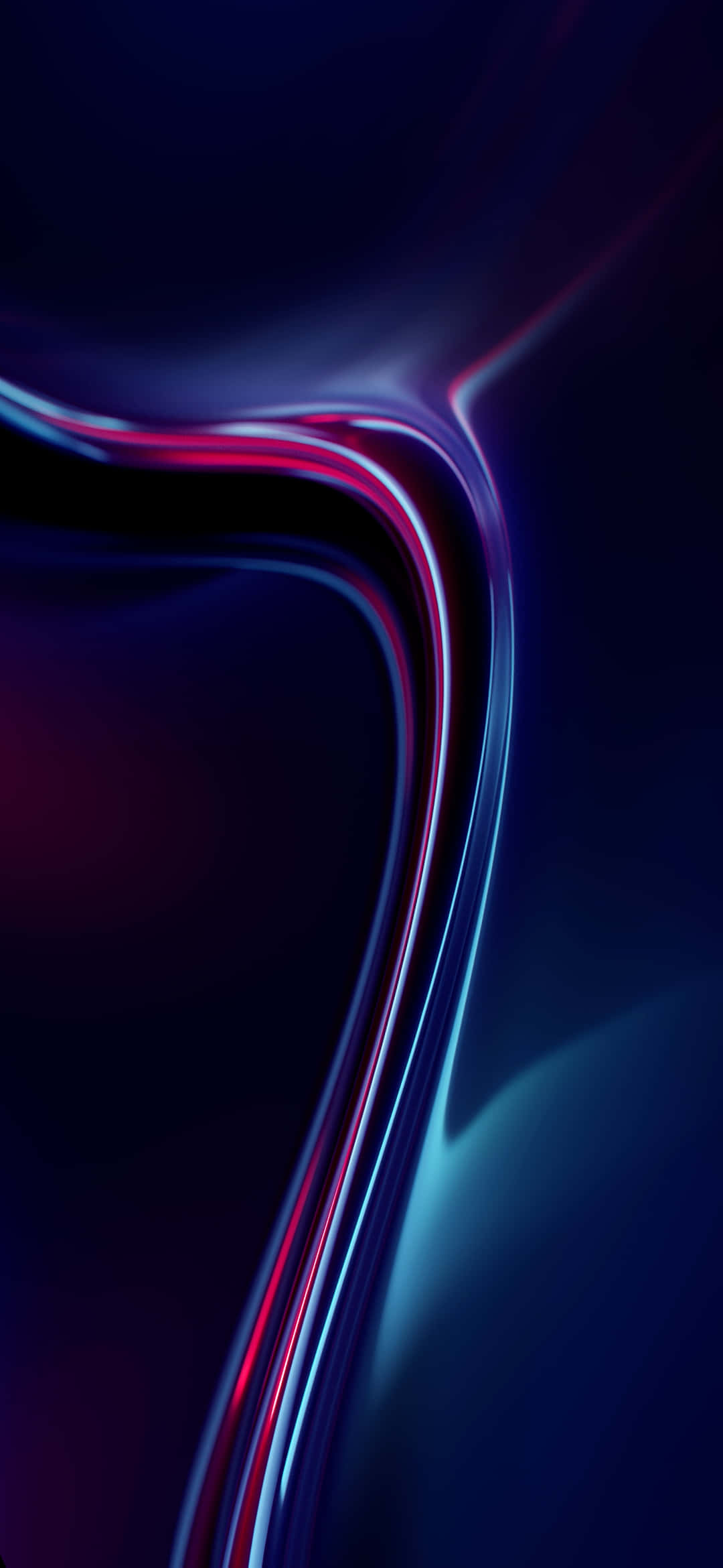1080x2340 4K Neon Soyut Dalga Duvar Kağıdı