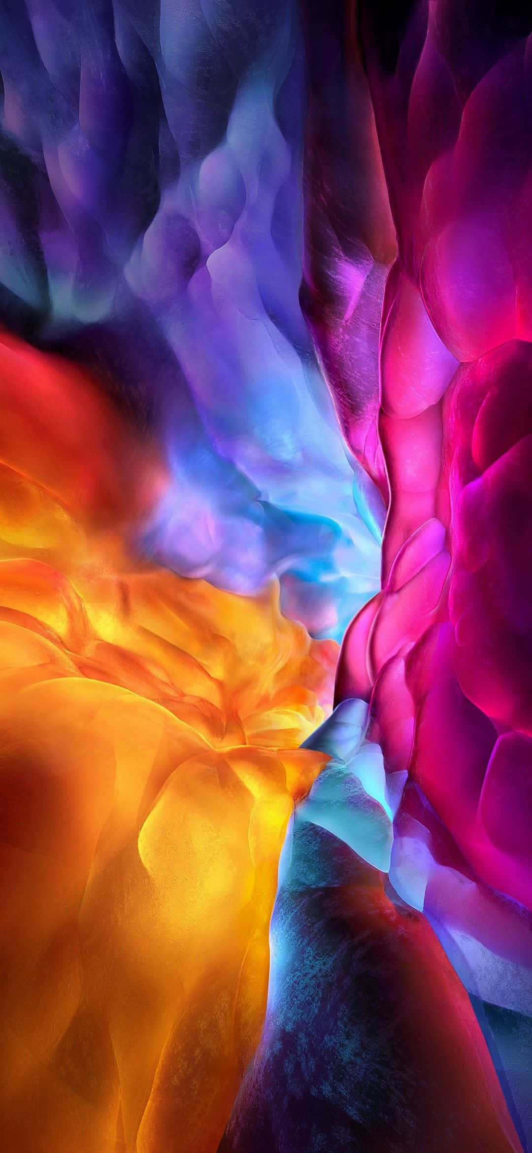 1080x2340 4K Renkli Soyut Bulut Duvar Kağıdı