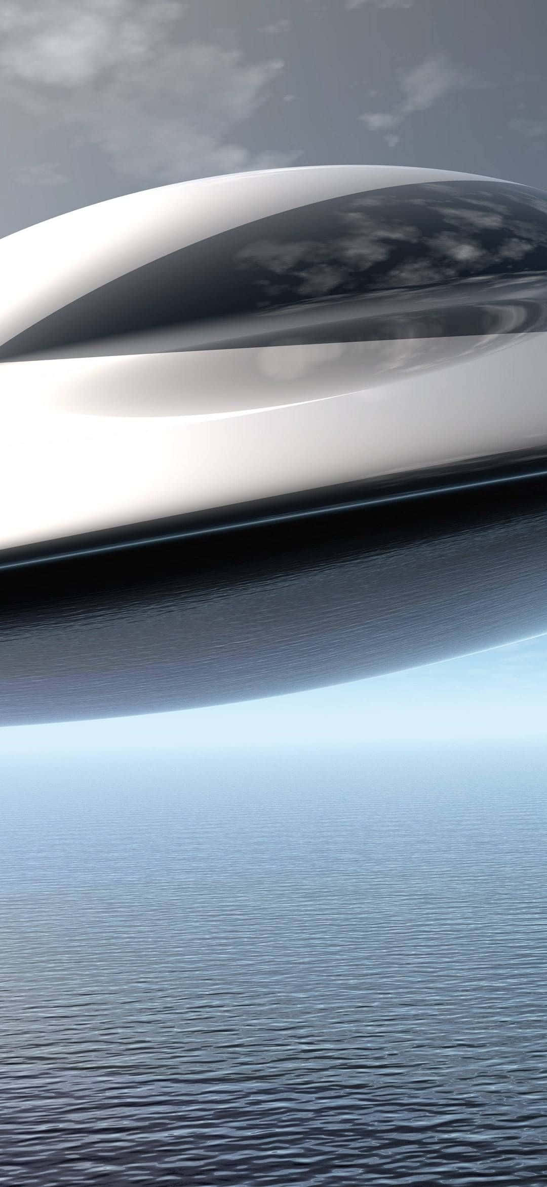 1080x2340 4K UFO Uzay Gemisi Yakın Çekim Dijital Sanat Duvar Kağıdı