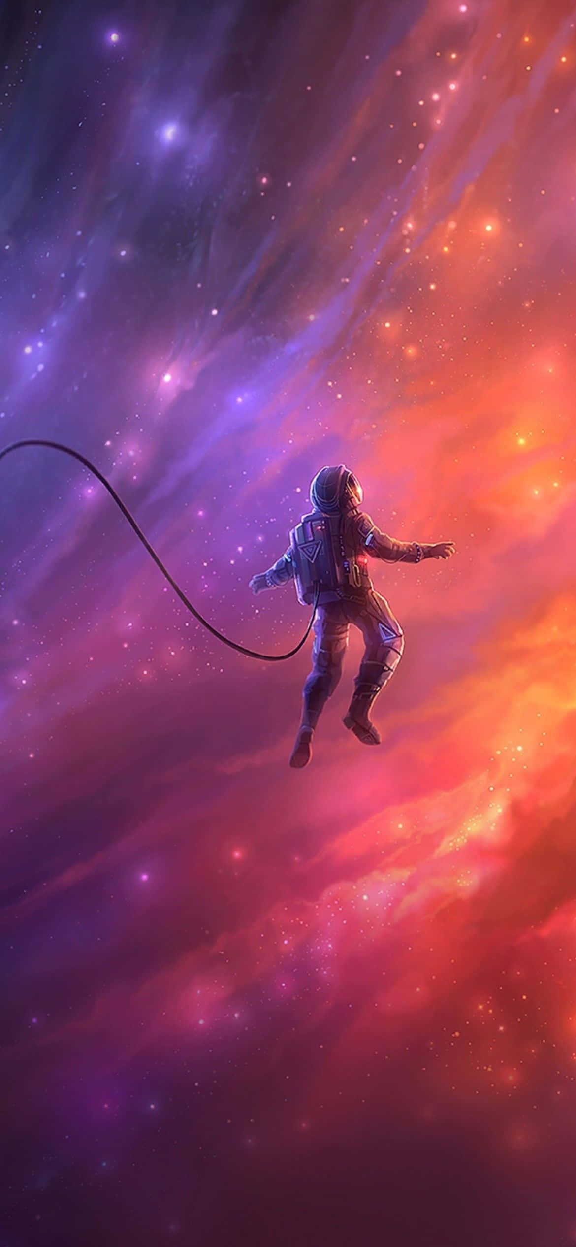 1170x2532 Astronot Uzay Boşluğu Duvar Kağıdı