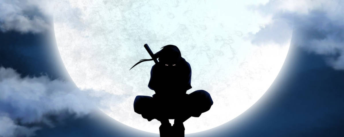 1200x480 Itachi Uchiha Silüeti Duvar Kağıdı