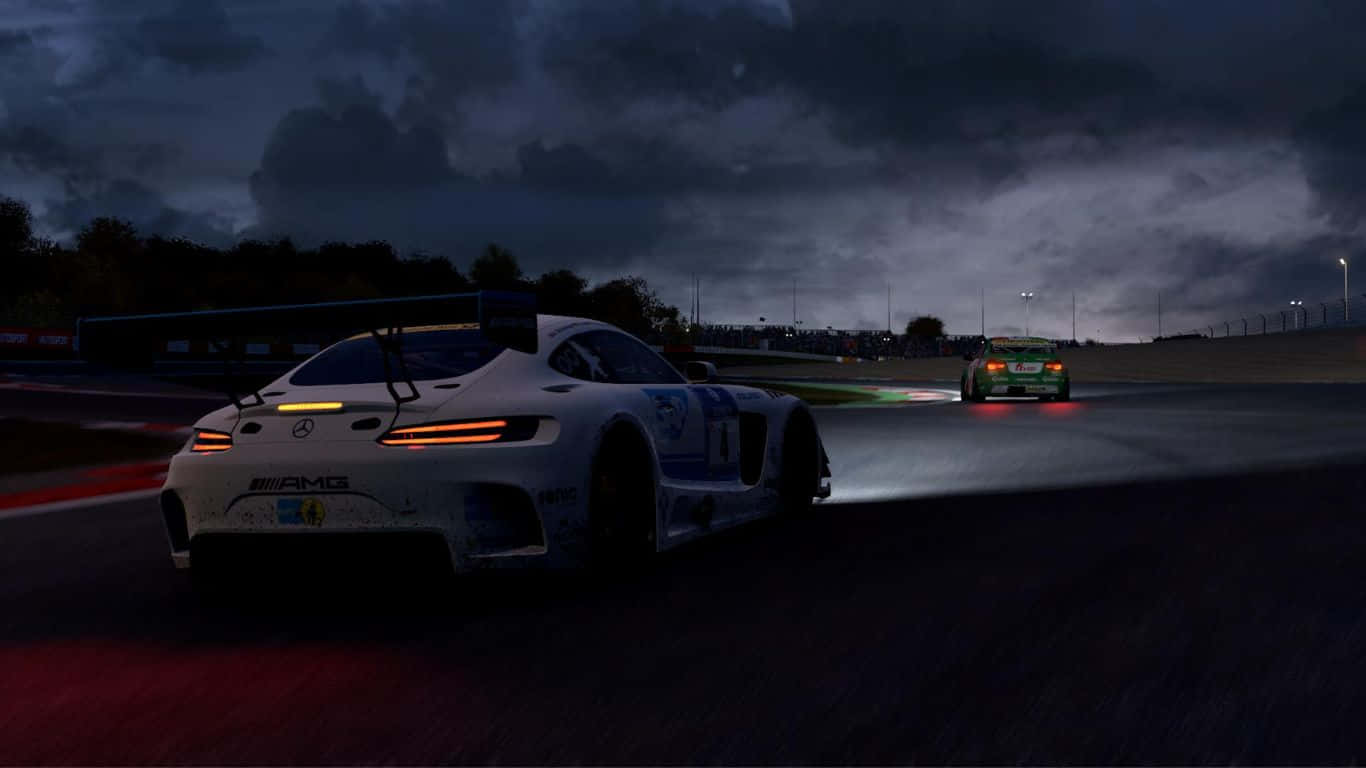 1366x768 Project Cars 2 Gece Yarışı Arkaplanı Duvar Kağıdı