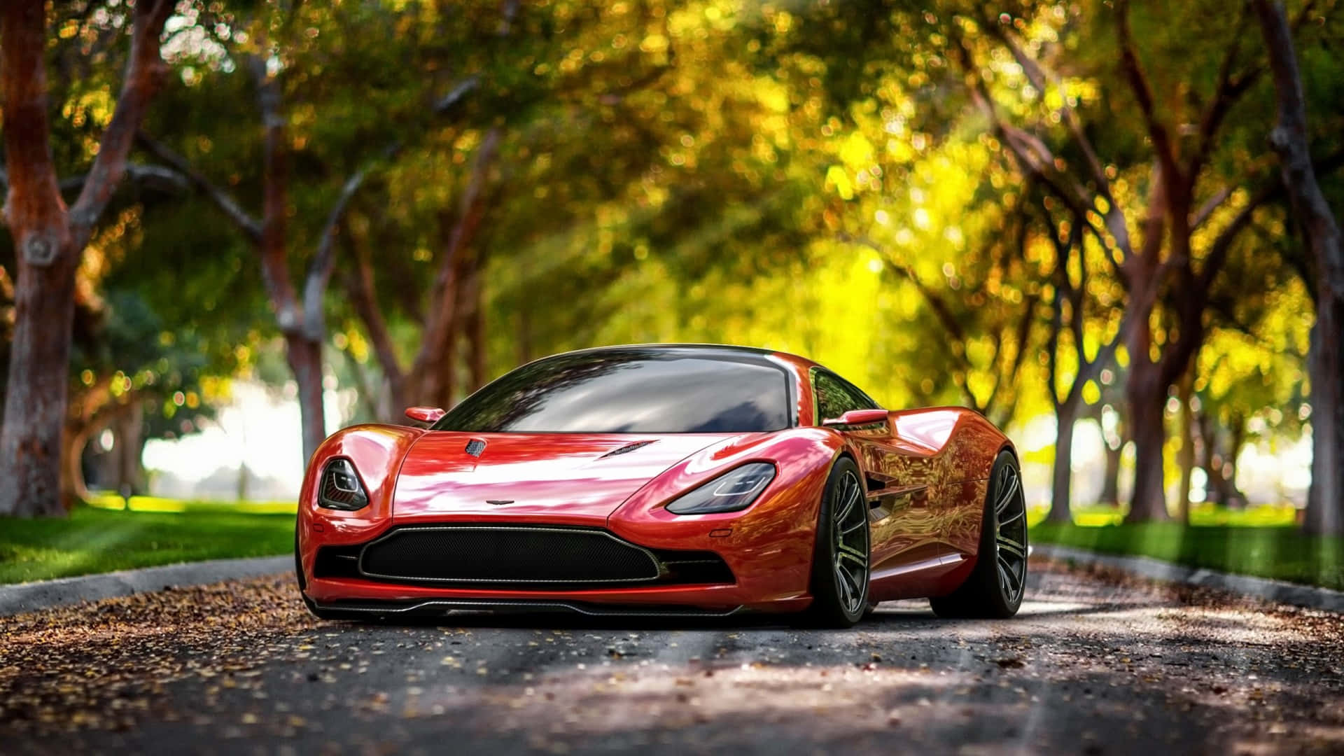 1920 X 1080 Kırmızı Aston Martin Araba Duvar Kağıdı