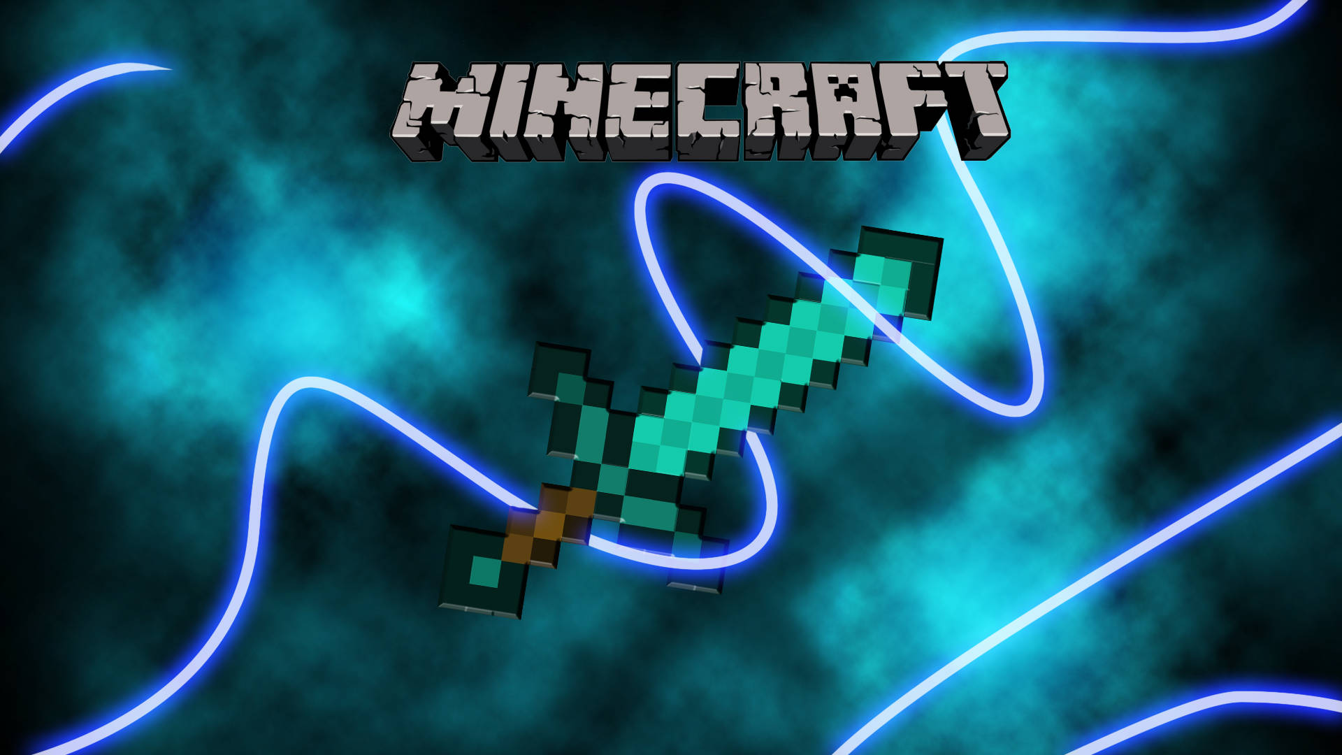 1920 X 1080 Oyun Minecraft Kılıcı Duvar Kağıdı