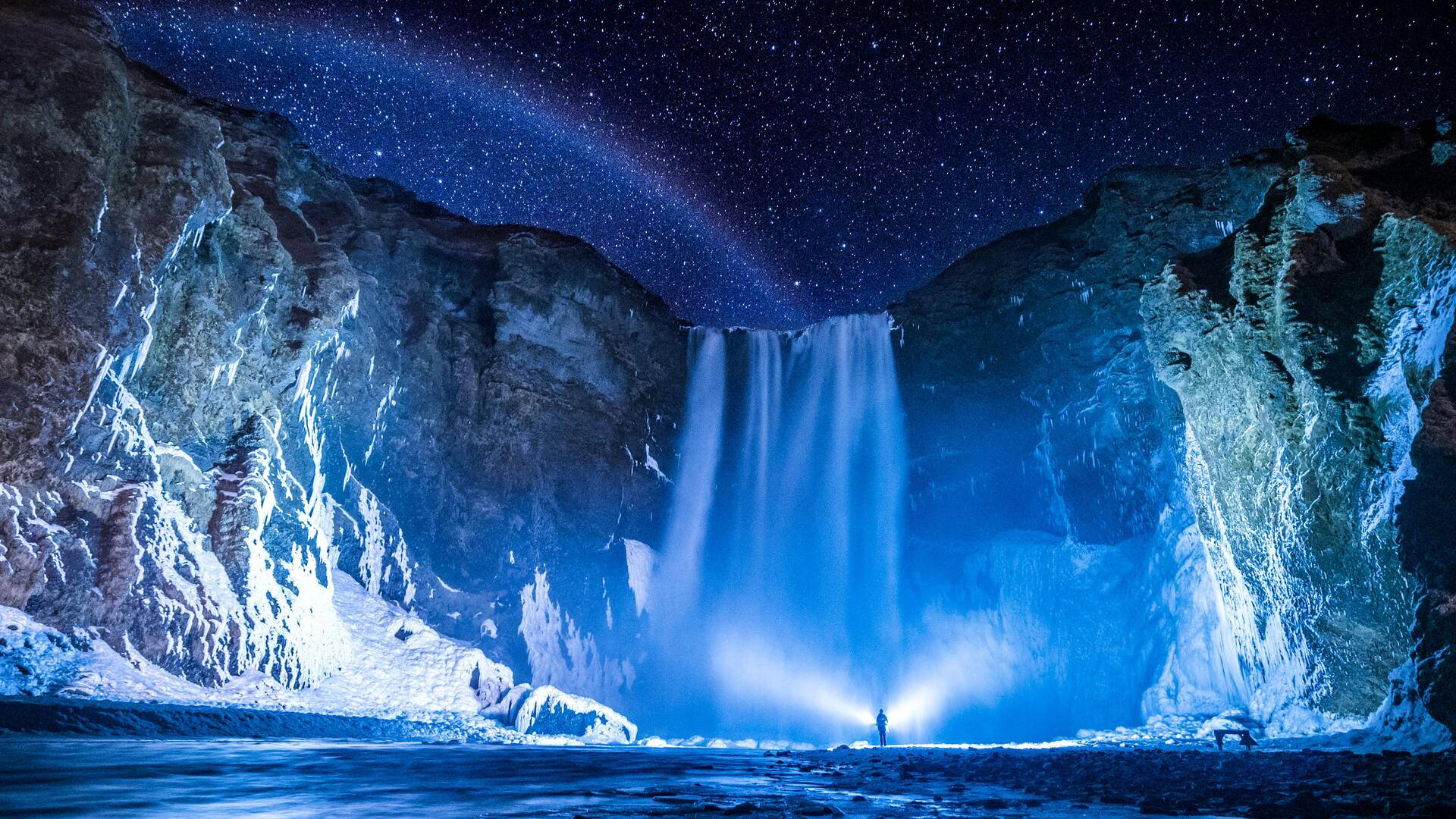 1920x1080 HD Skógafoss Şelalesi Duvar Kağıdı