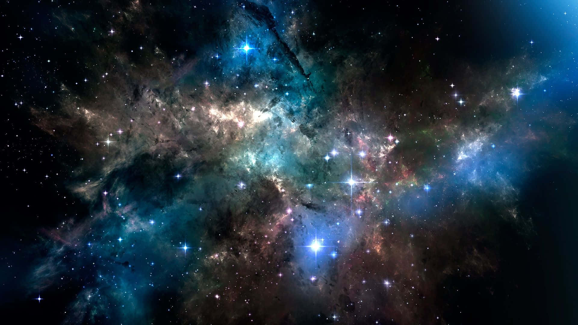 1920x1080 Nebula ve Parlayan Yıldızlar Duvar Kağıdı