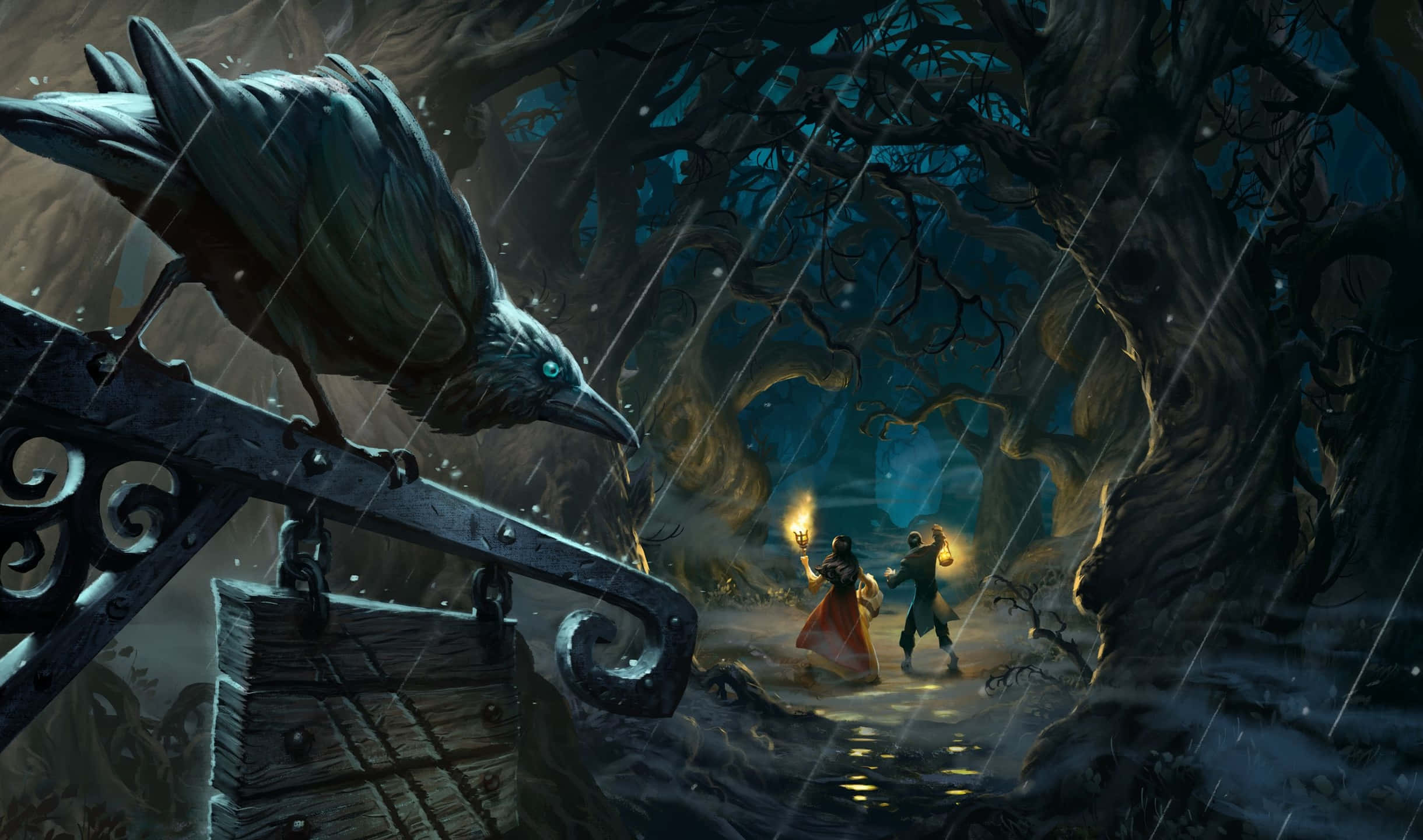 2440x1440 Hearthstone Ürkütücü Witchwood Arka Planı Duvar Kağıdı