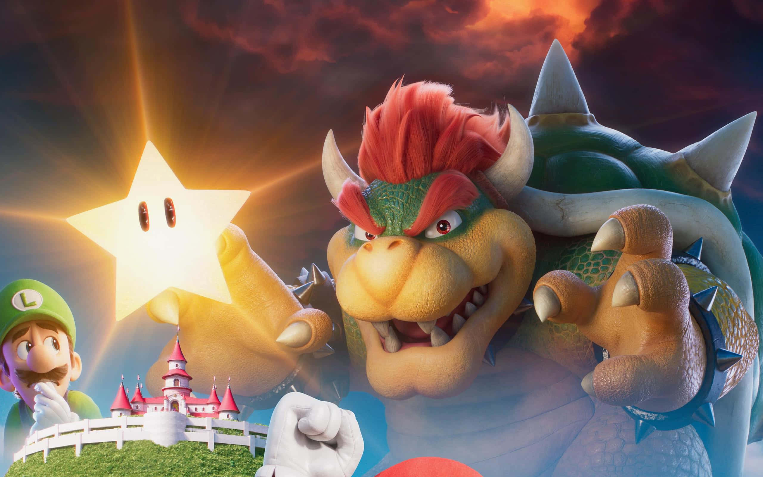 2560 x 1600 duvar kağıdında epik bir pozda Bowser Duvar Kağıdı