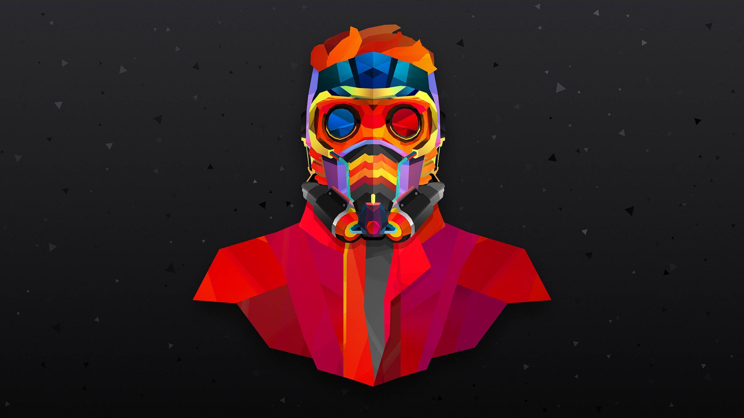 2560x1440 Marvel Geometrik Estetik Star-Lord Duvar Kağıdı