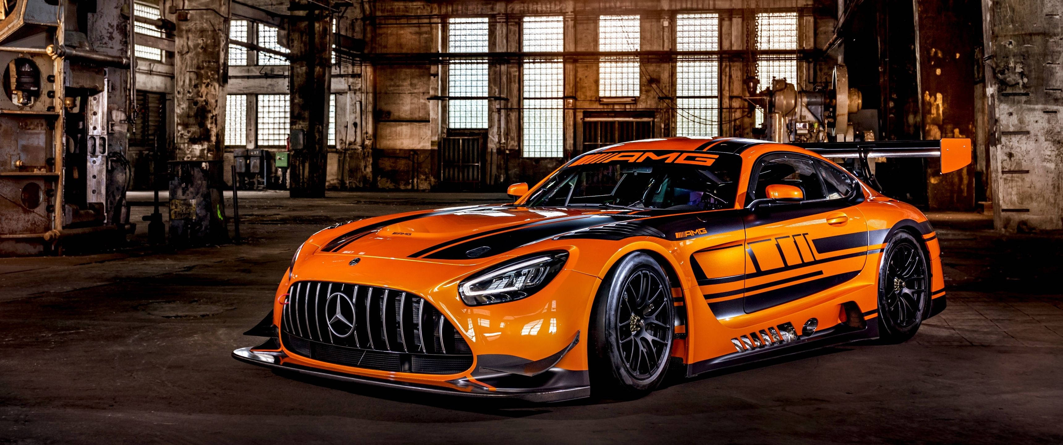 3440x1440 Araba Mercedes-AMG GT3 Duvar Kağıdı