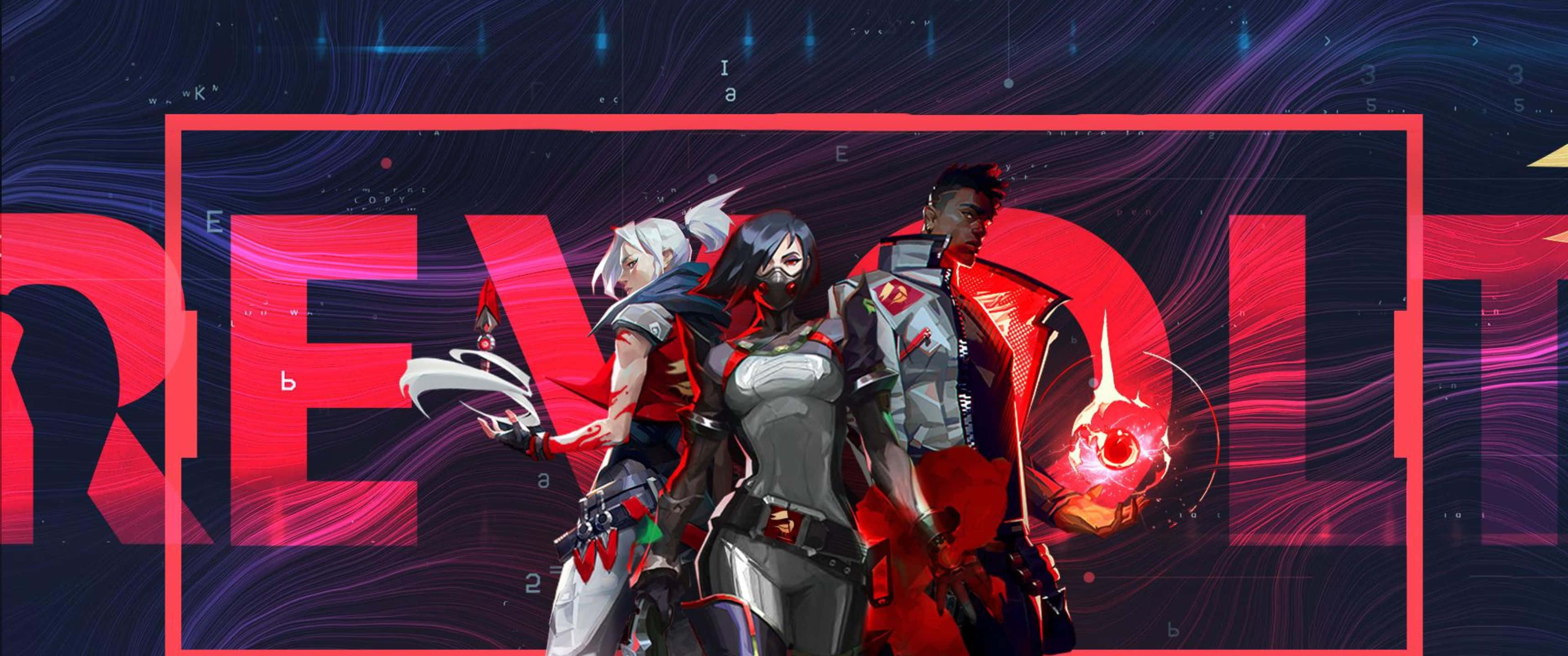 3440x1440p Valorant Jett Viper Phoenix Arka Planı Duvar Kağıdı