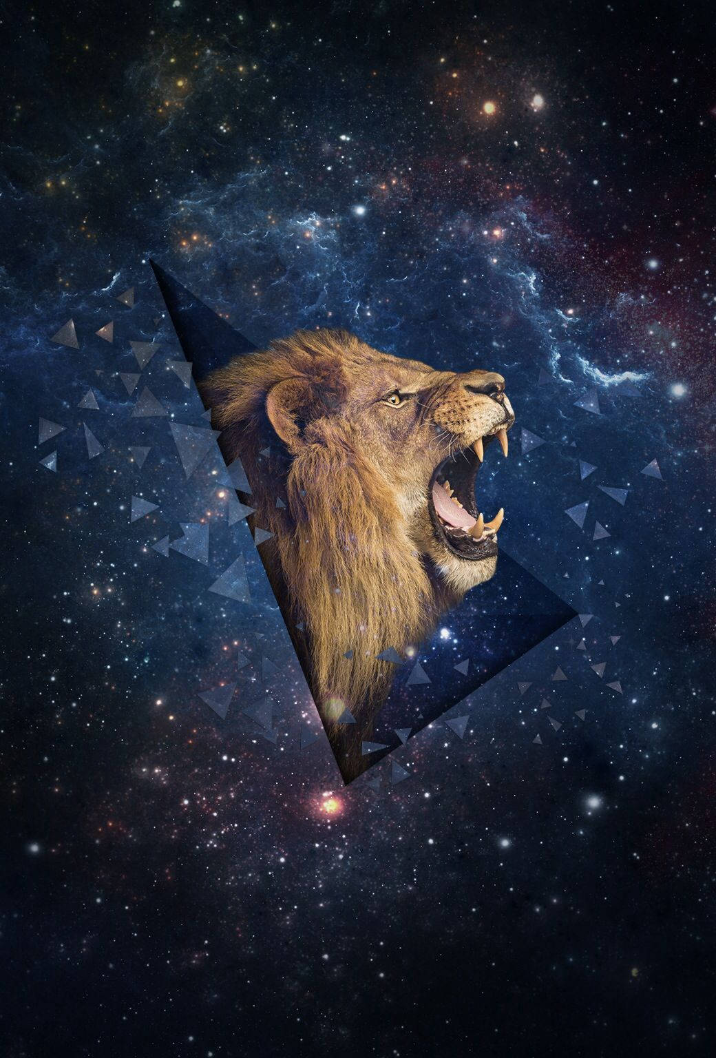 3D Aslan Galaksi Duvar Kağıdı
