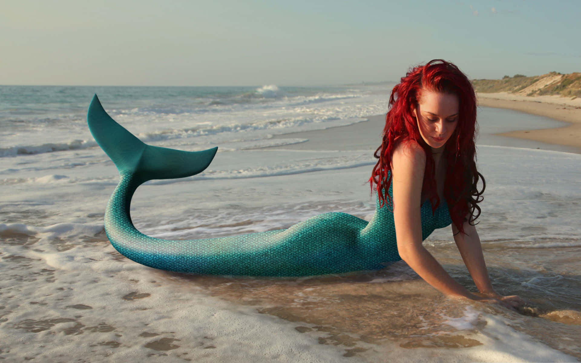 3D Güzel Deniz Kızı Duvar Kağıdı