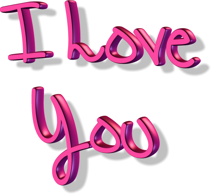 3D I Love You Yazısı Duvar Kağıdı