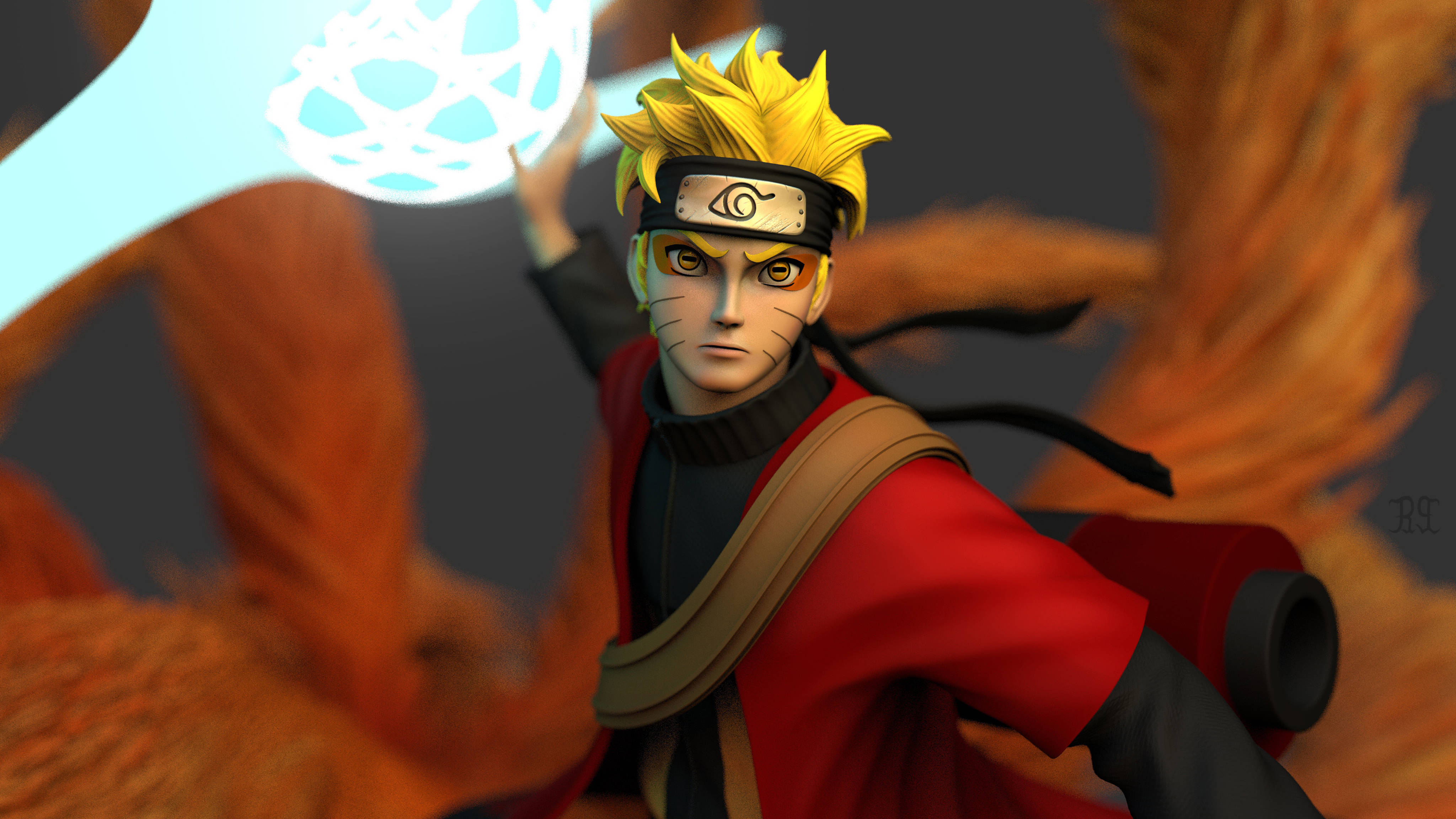 3D Naruto 4K Sage Modu Duvar Kağıdı
