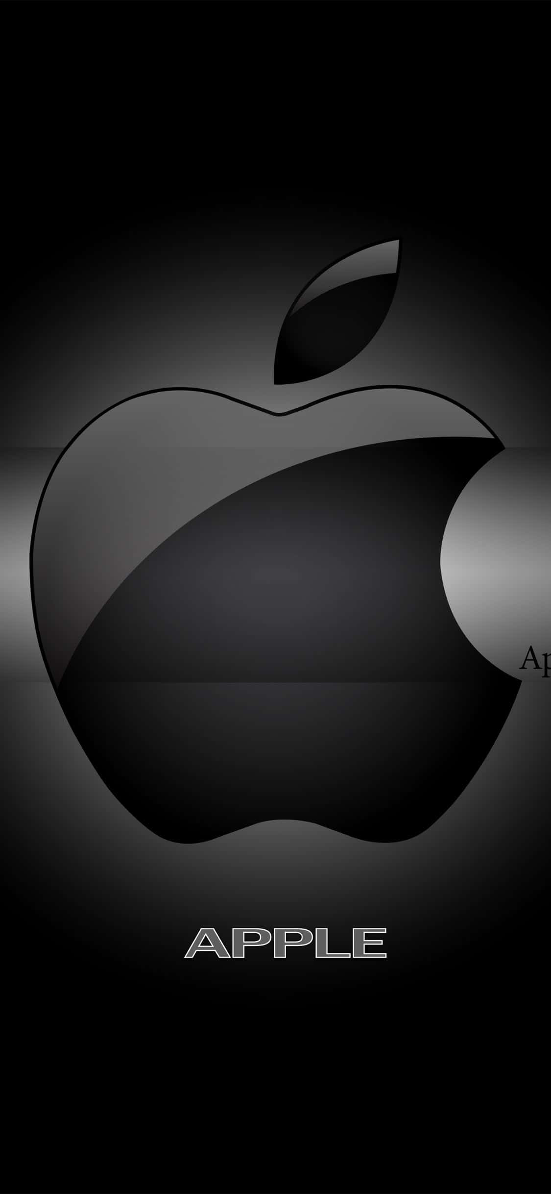 3D Pixel 3 Siyah Apple Logosu Arka Plan Duvar Kağıdı