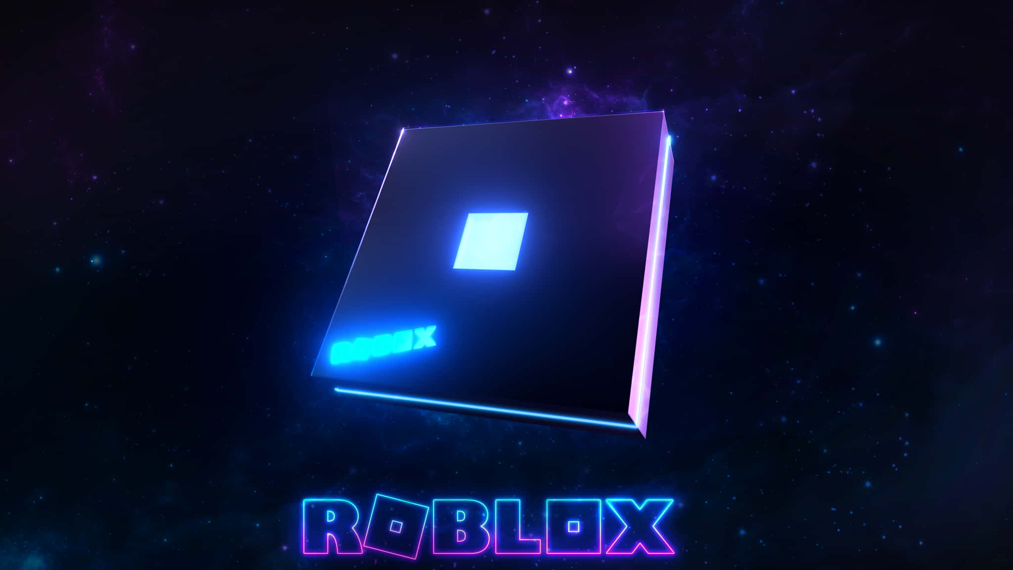 3D Roblox Mavi ve Mor Duvar Kağıdı