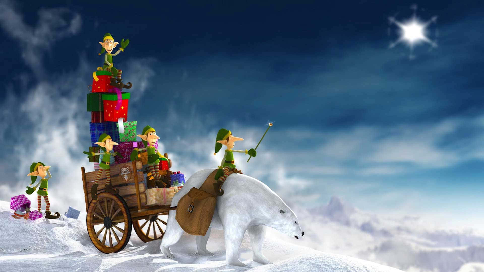400'den Fazla Elf Noel'de Sıkı Çalışıyor Duvar Kağıdı