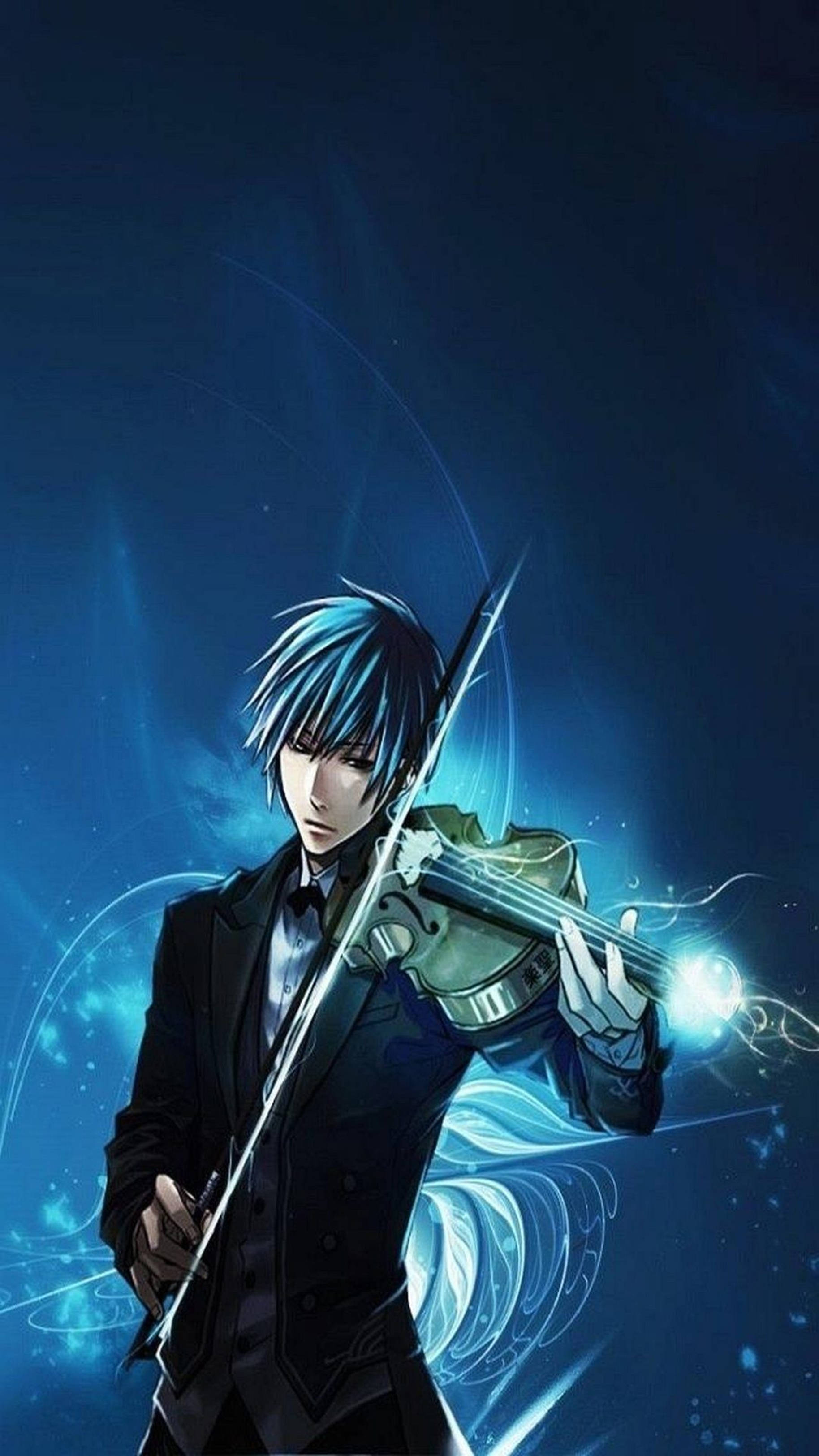 4K Anime IPhone Keman Çalan Adam — 4K anime GIF Duvar Kağıdı