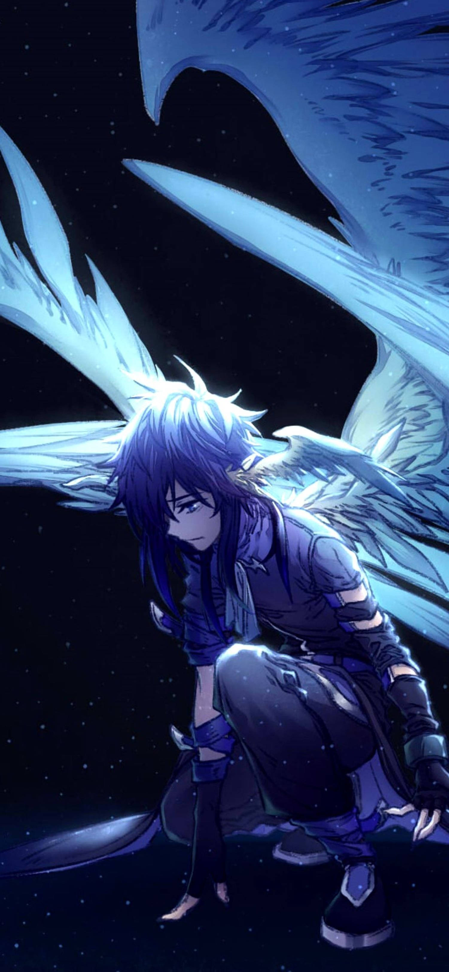 4K Anime iPhone Grunge Melek Çocuk Duvar Kağıdı