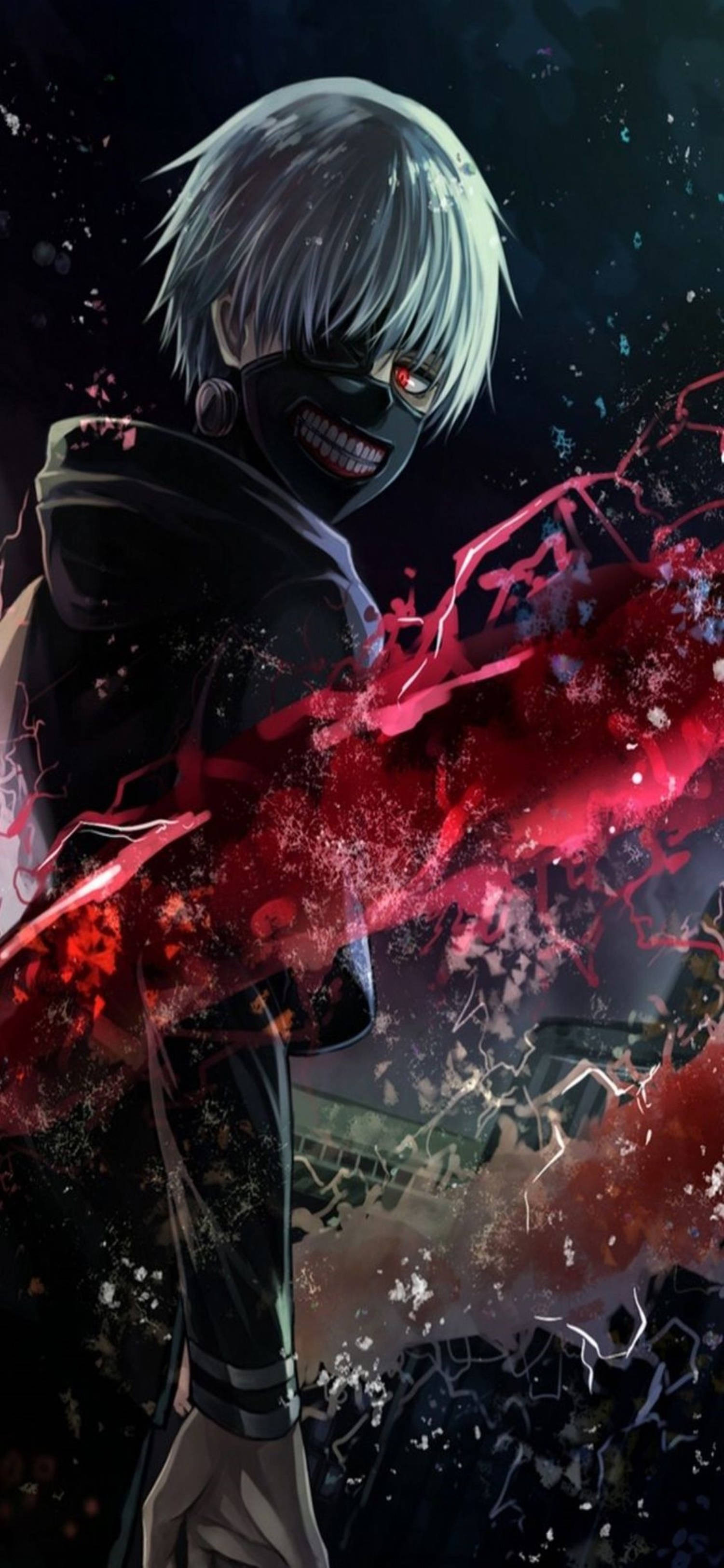 4K Anime iPhone Tokyo Ghoul Kırmızı El Duvar Kağıdı