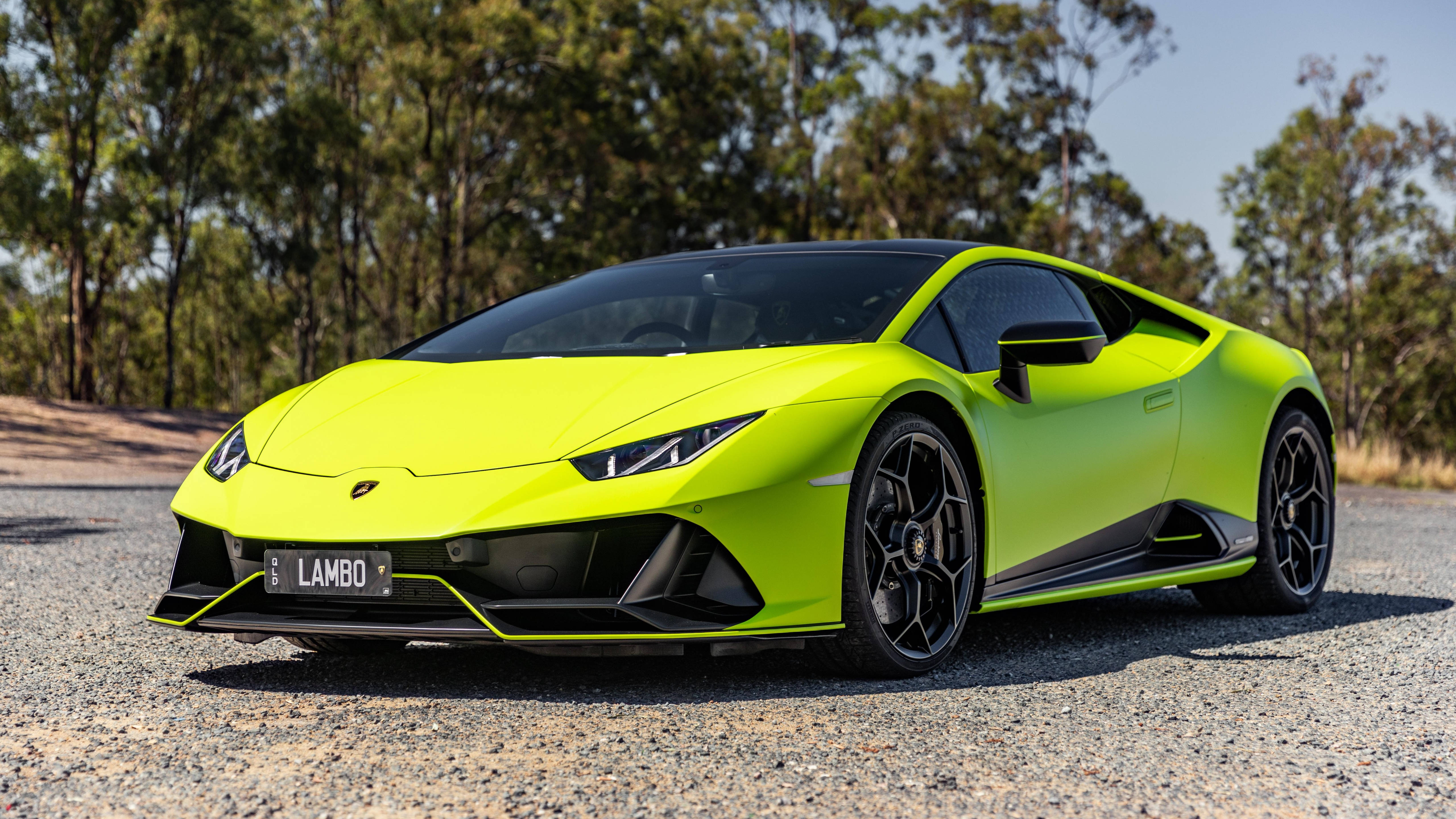 4K Dizüstü Araba Verde Shock Lamborghini Duvar Kağıdı