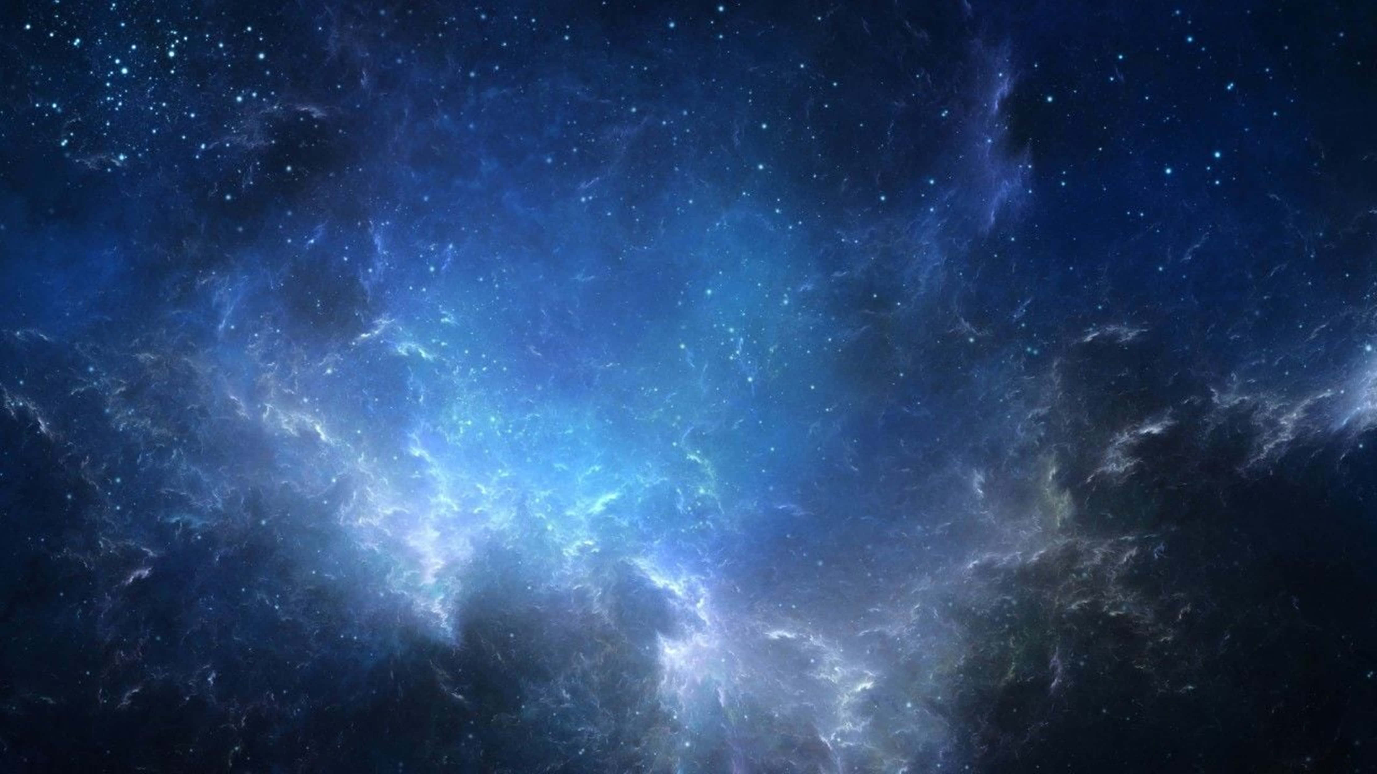 4K Evren Mavi Nebula Duvar Kağıdı