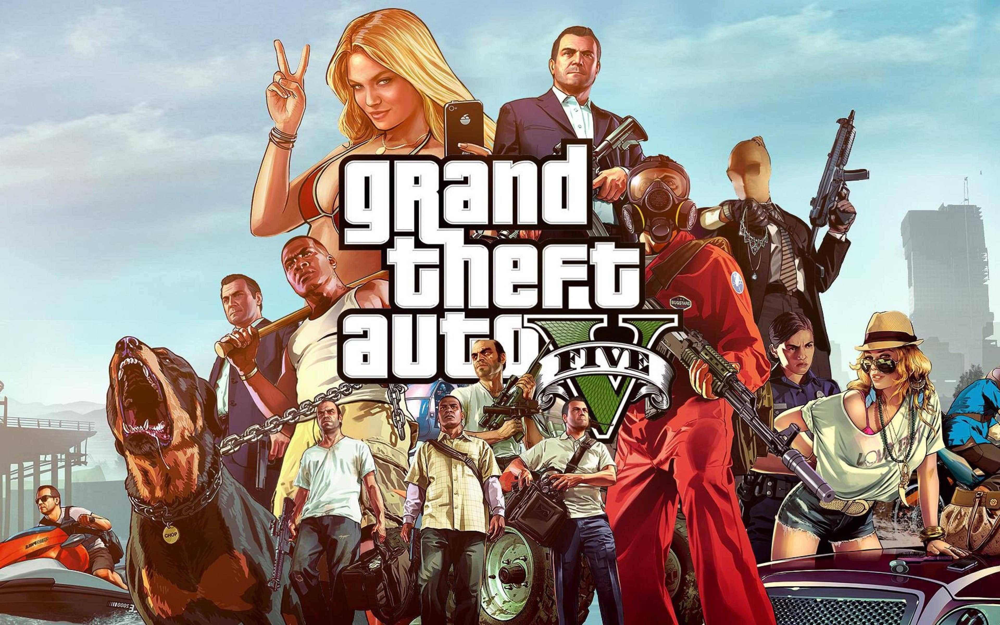 4K GTA 5 Kadro Topluluğu Duvar Kağıdı