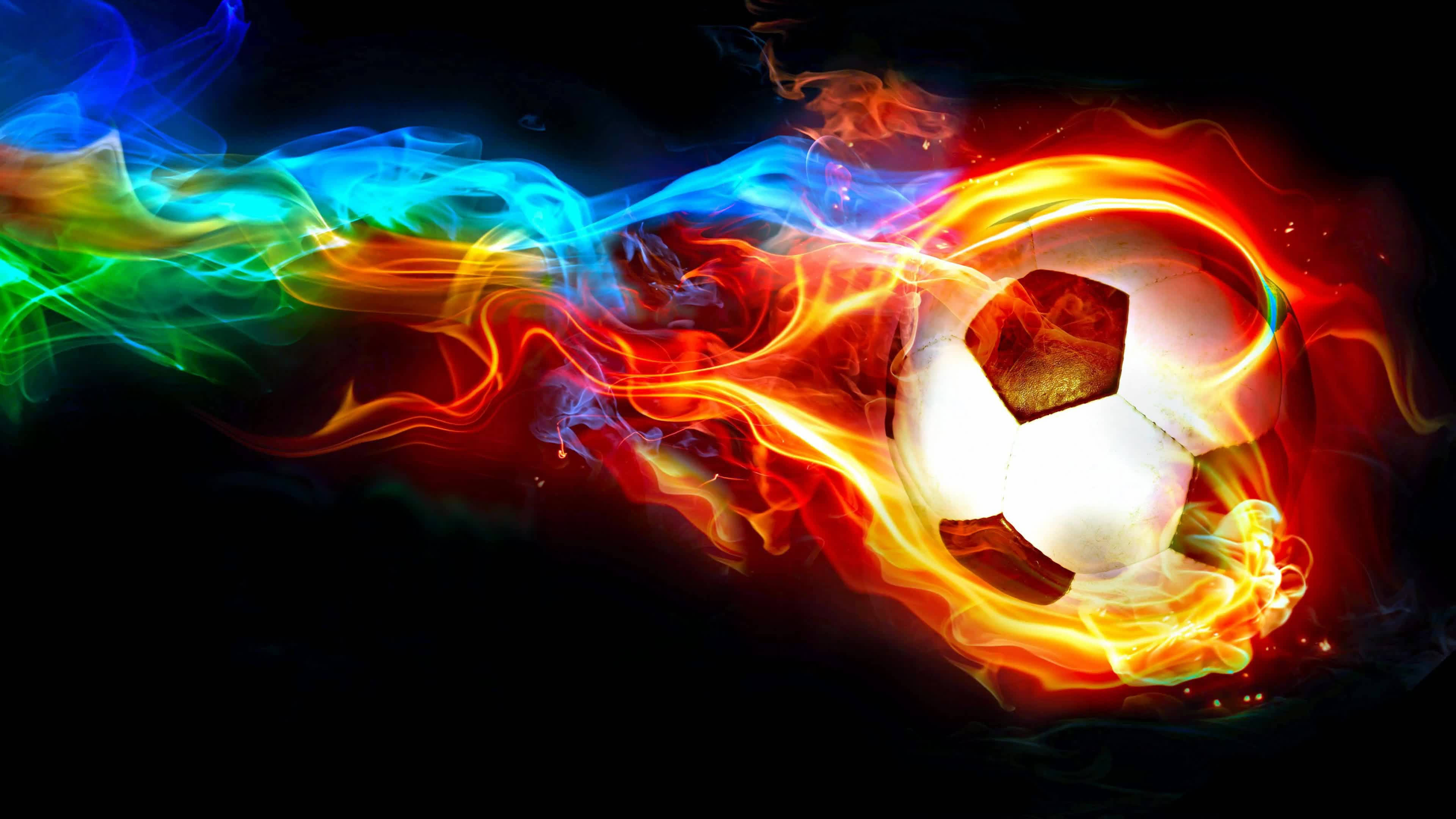 4K Hareket Eden Futbol Topu Duvar Kağıdı