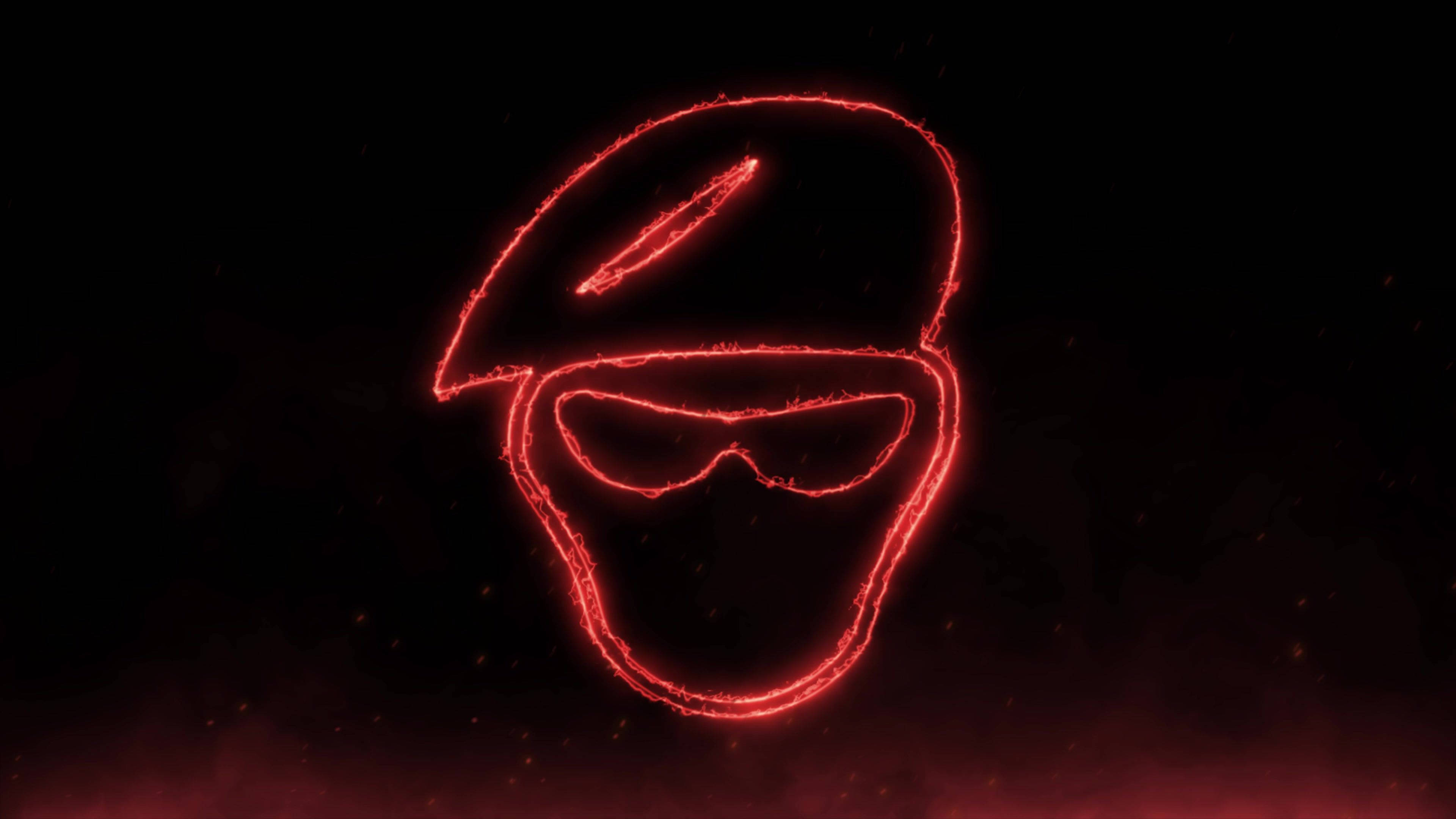 4K Hareketli Shadman Neon Kırmızı Duvar Kağıdı
