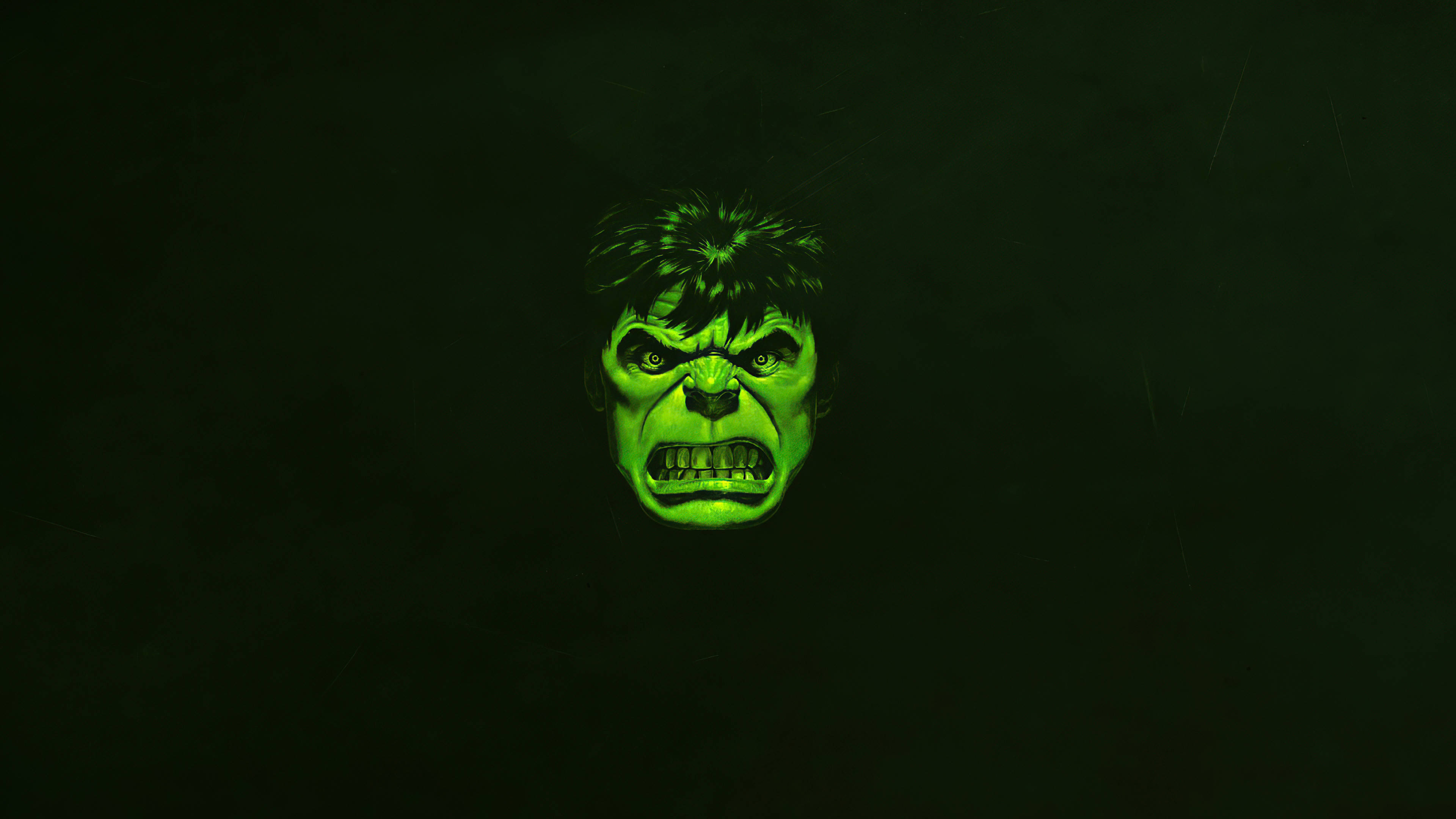 4K Hulk Yeşil Minimal Duvar Kağıdı