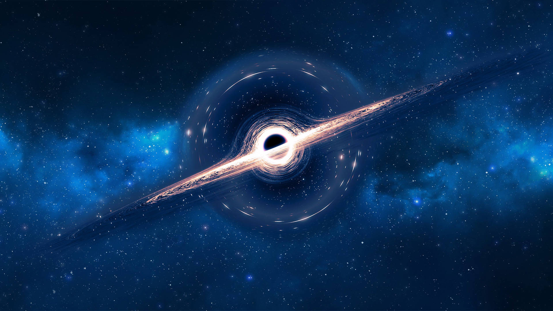 4K Kara Delik Mavi Galaksi Duvar Kağıdı