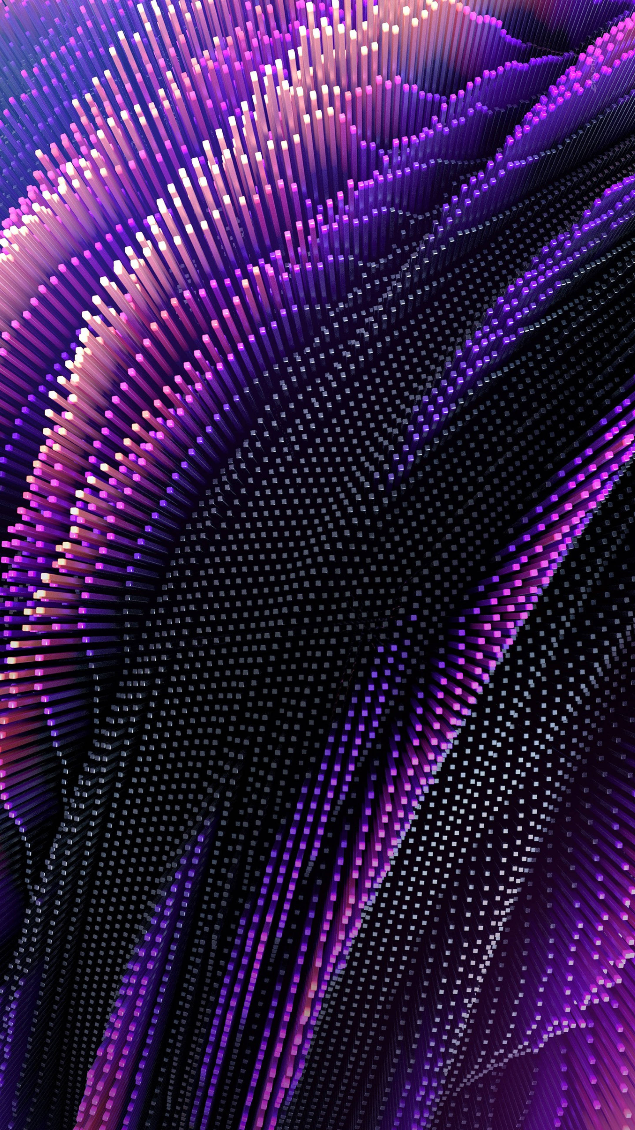 4K Neon iPhone Soyut Direkler Duvar Kağıdı