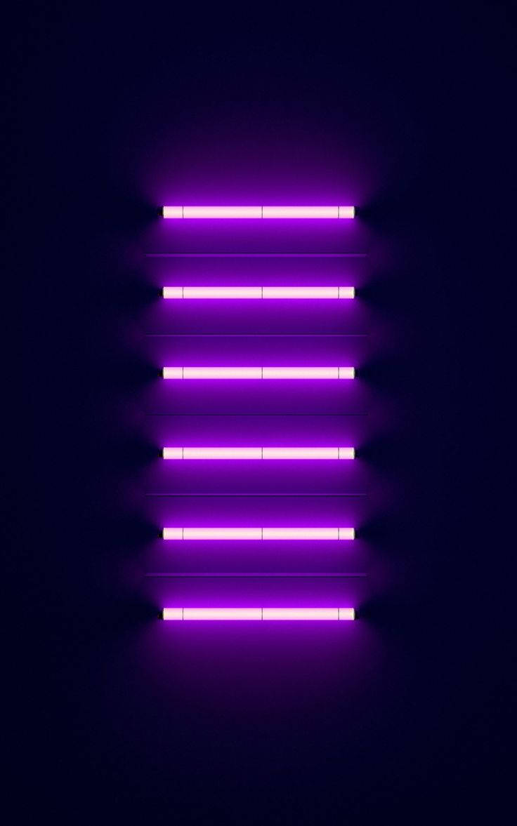 4K Neon Mor Işık Çubukları iPhone Duvar Kağıdı