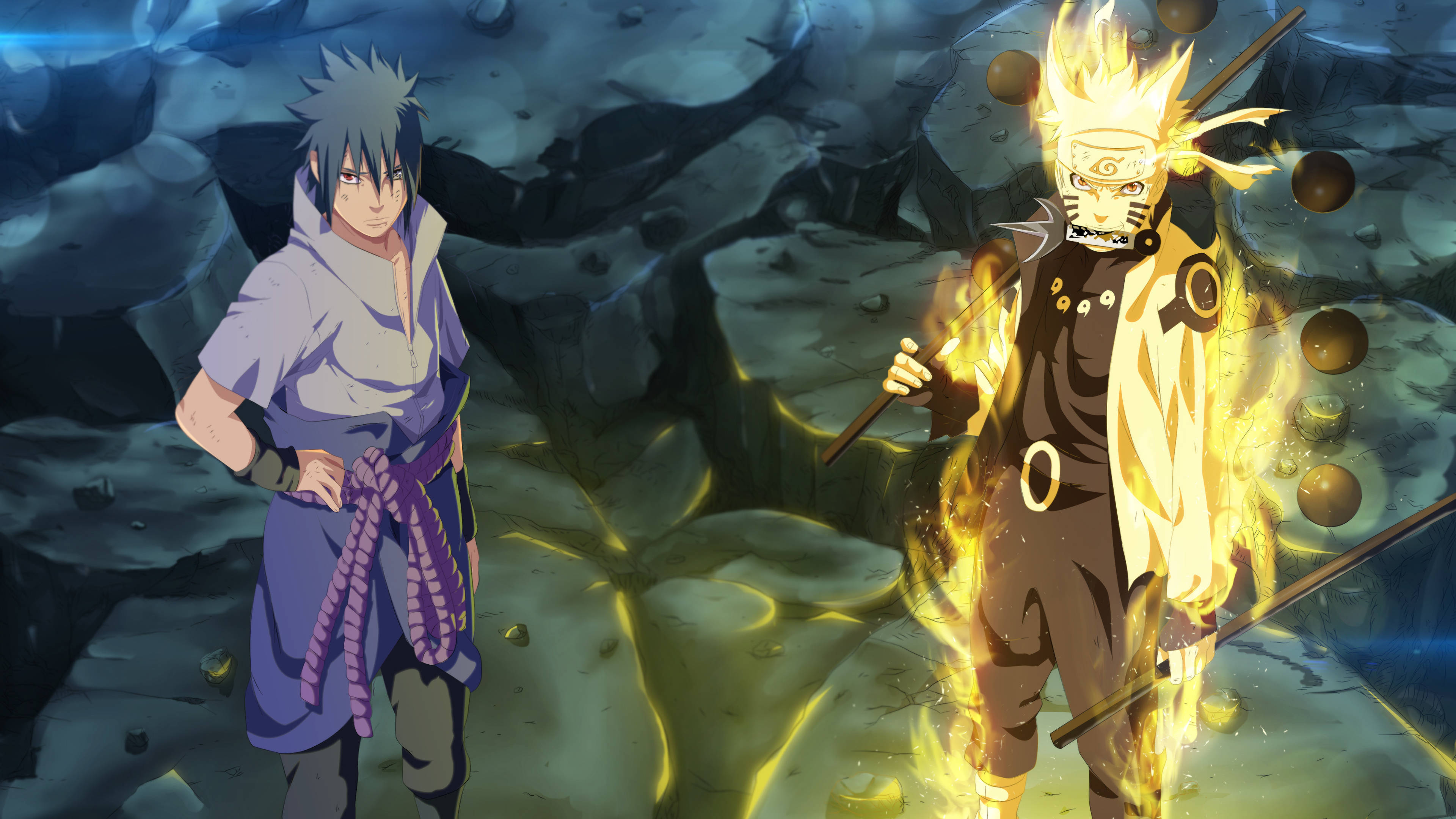 4K Ultra HD Naruto ve Sasuke Duvar Kağıdı