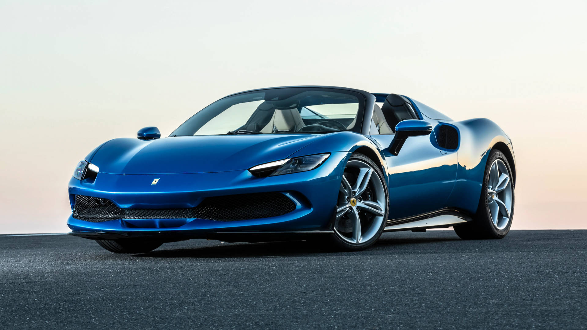 5120X1440 Mavi Ferrari Araba