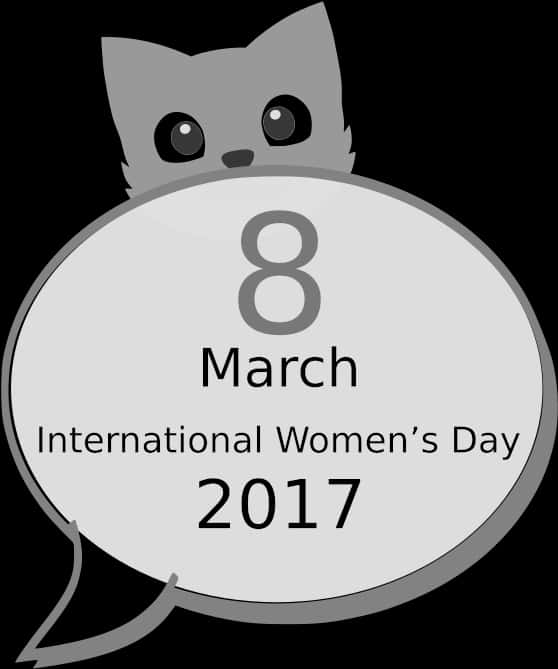 8 Mart Dünya Kadınlar Günü 2017 Kedi Grafiği Duvar Kağıdı