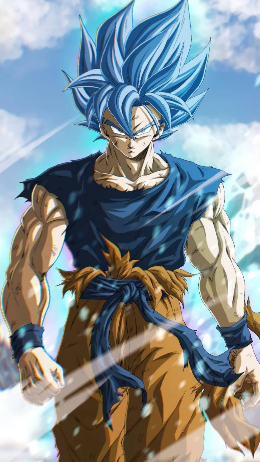 8K iPhone Mavi Saçlı Goku — Dragon ball z GIF Duvar Kağıdı