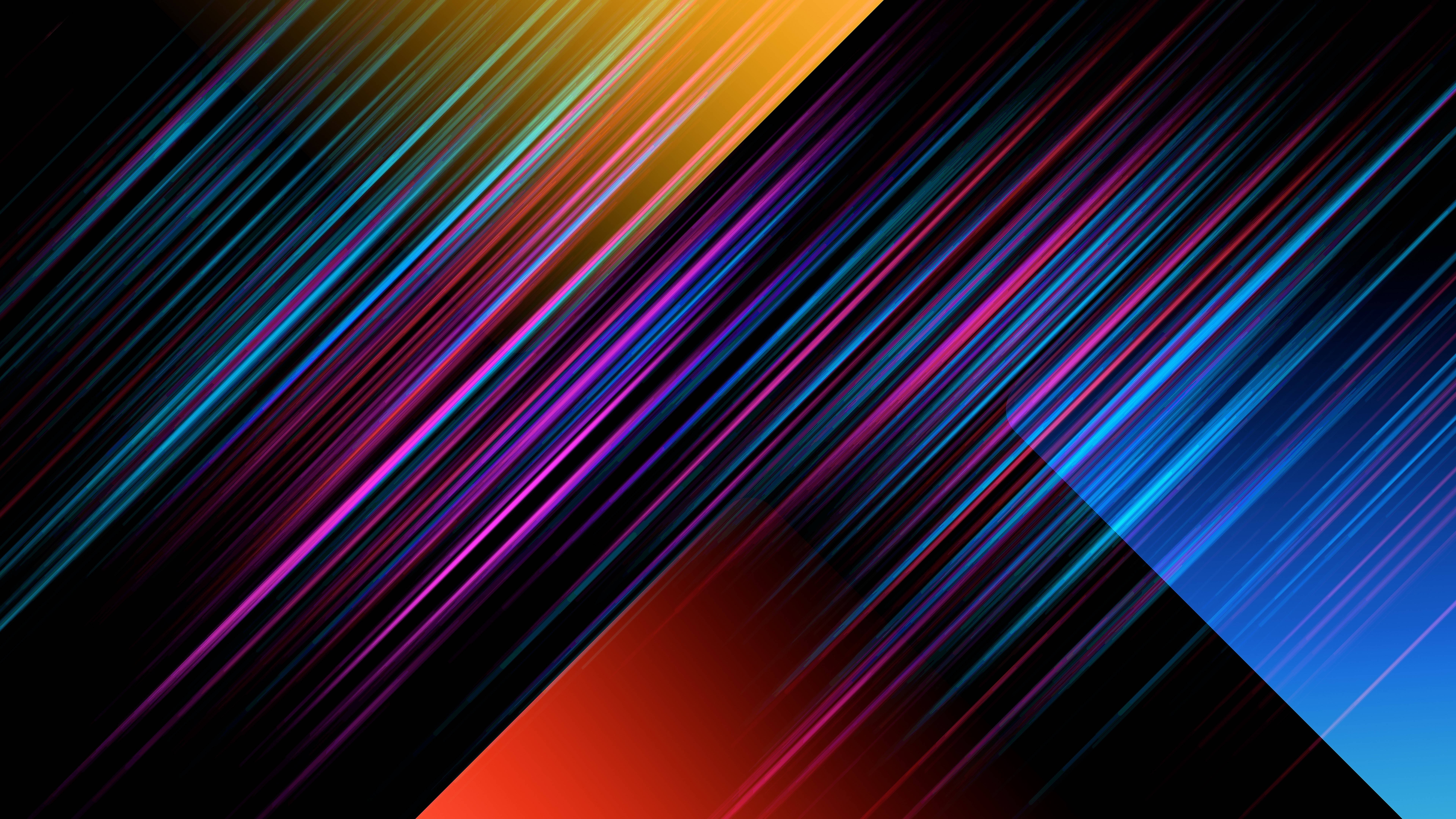 8K Ultra HD Renkli Çizgiler ve Şekiller Duvar Kağıdı