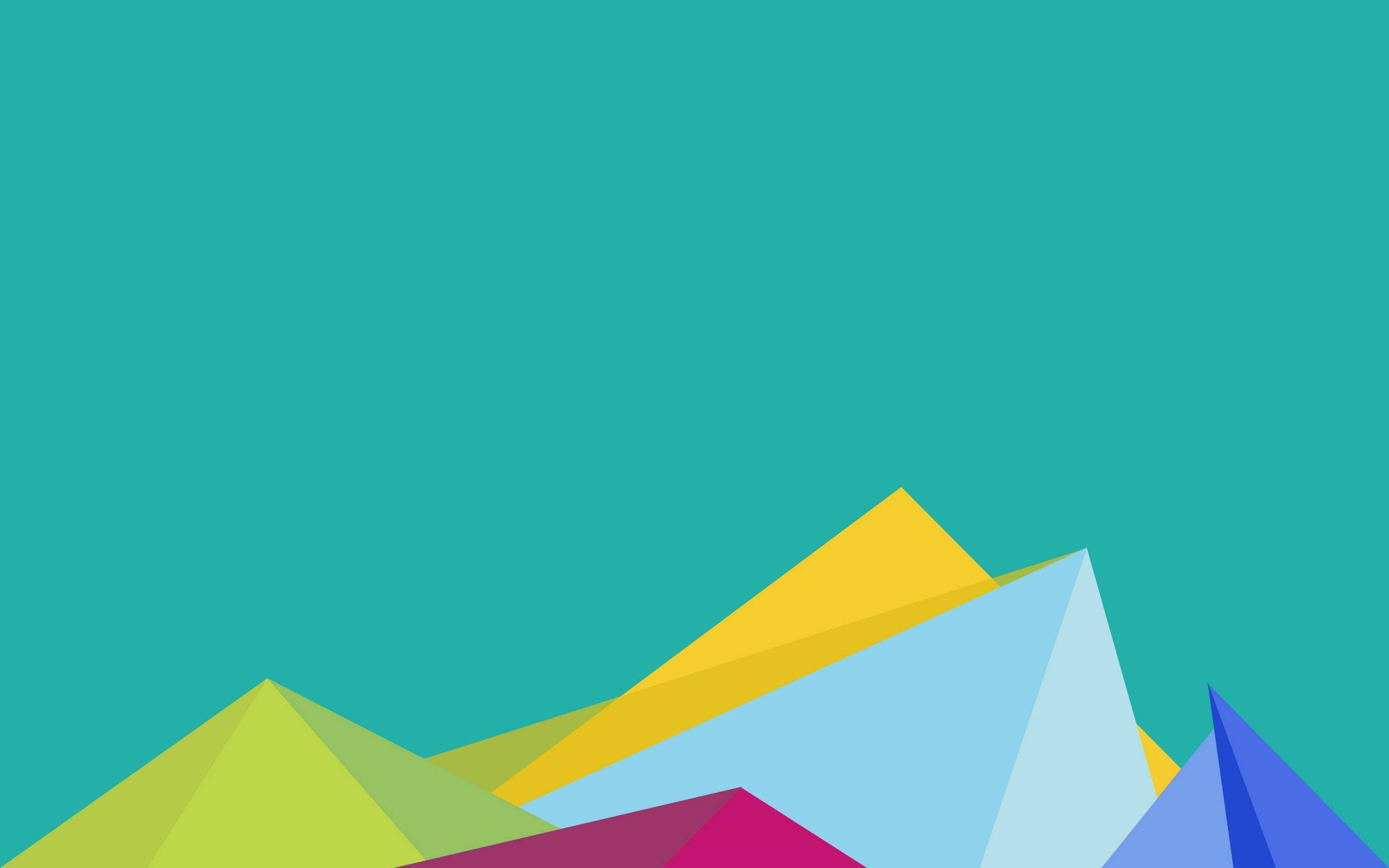 A Simple and Geometric Mountain Design Duvar Kağıdı