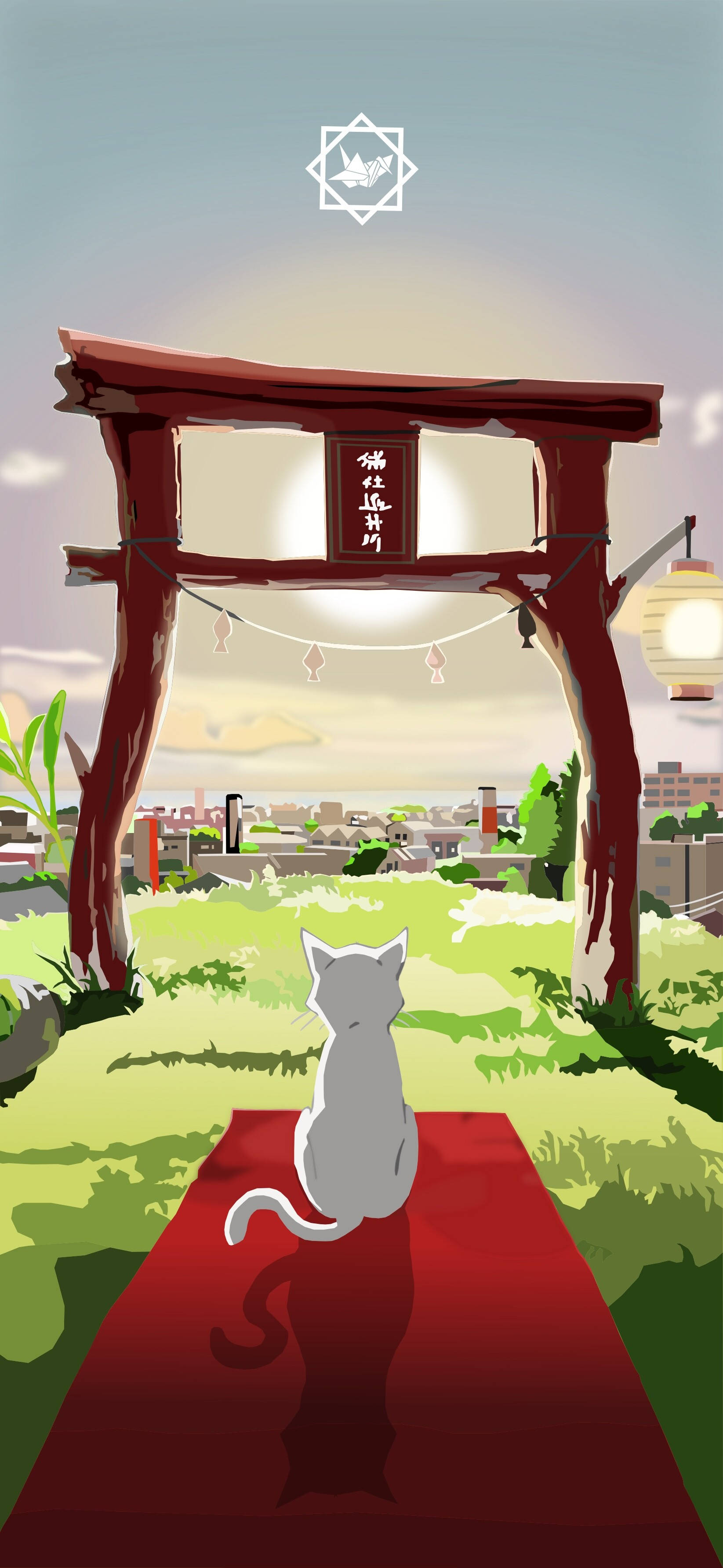 A Whisker Away Torii Kapısı Duvar Kağıdı