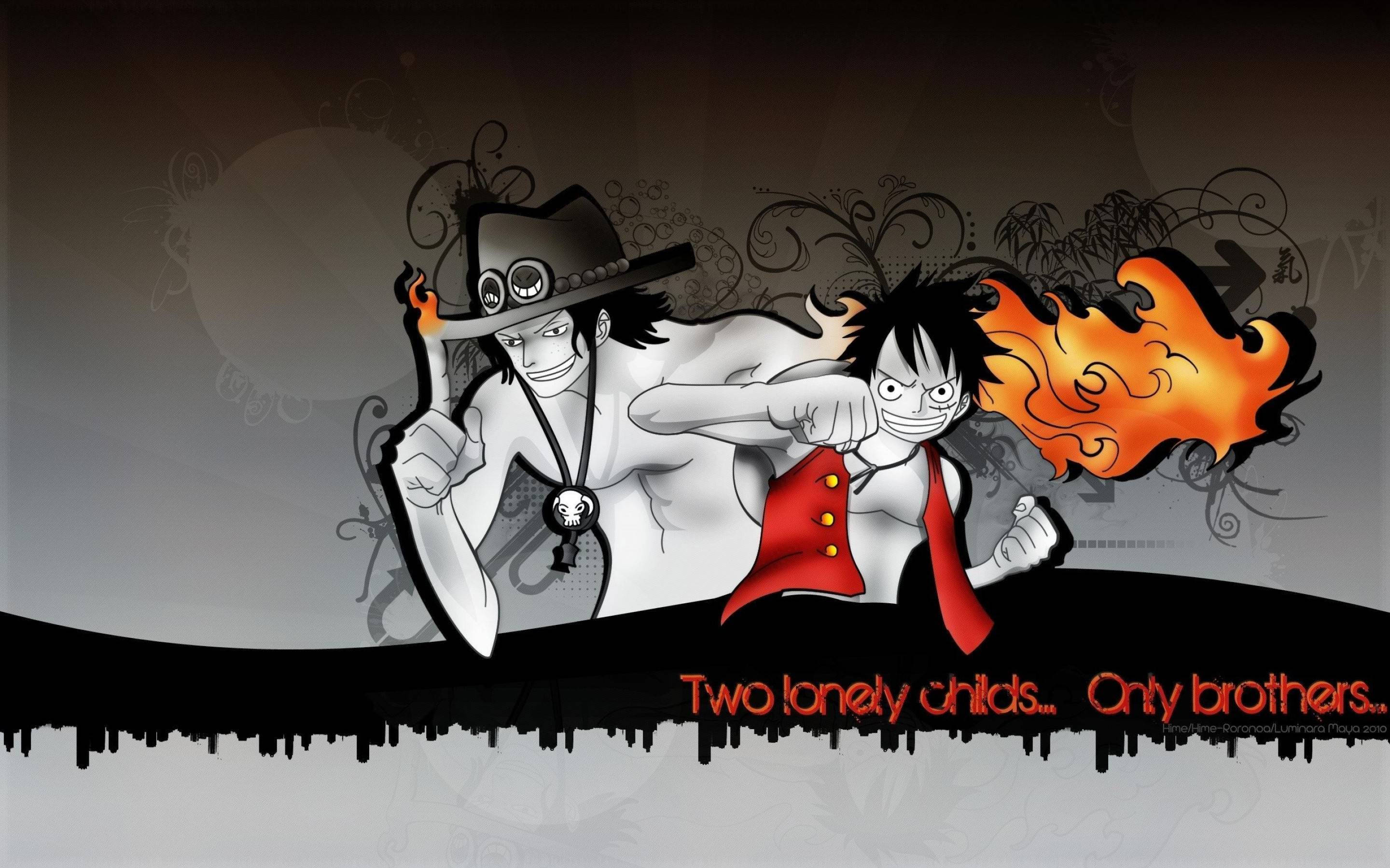 Ace ve Luffy One Piece Kardeşler Duvar Kağıdı