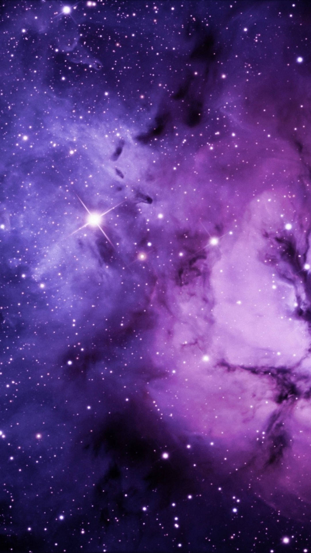 Açık Mor Estetik Uzay Yıldızları Duvar Kağıdı
