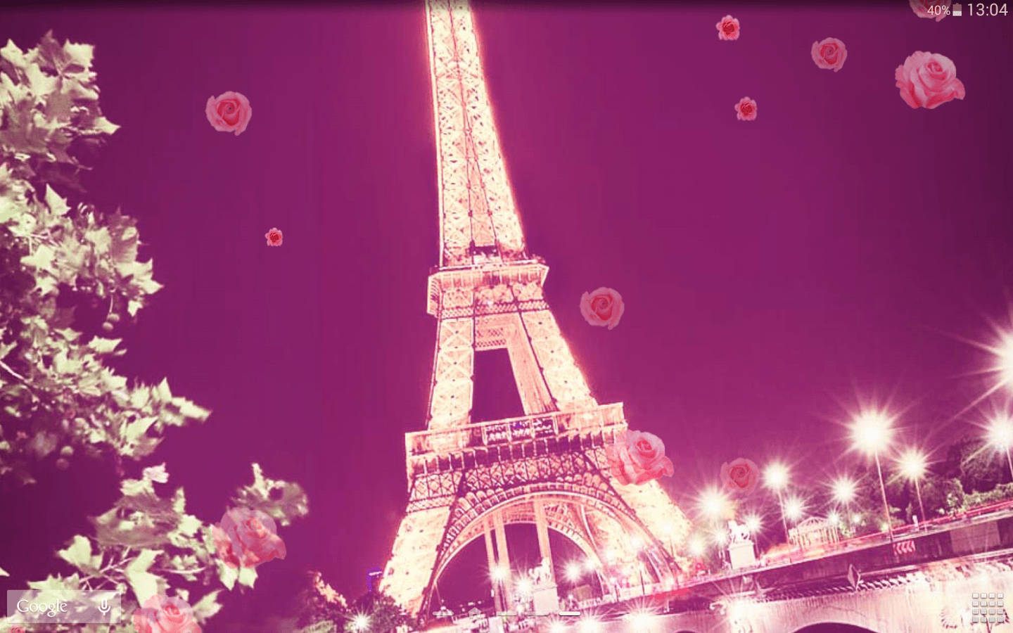 Açılı Pembe Paris Fotoğrafı Duvar Kağıdı