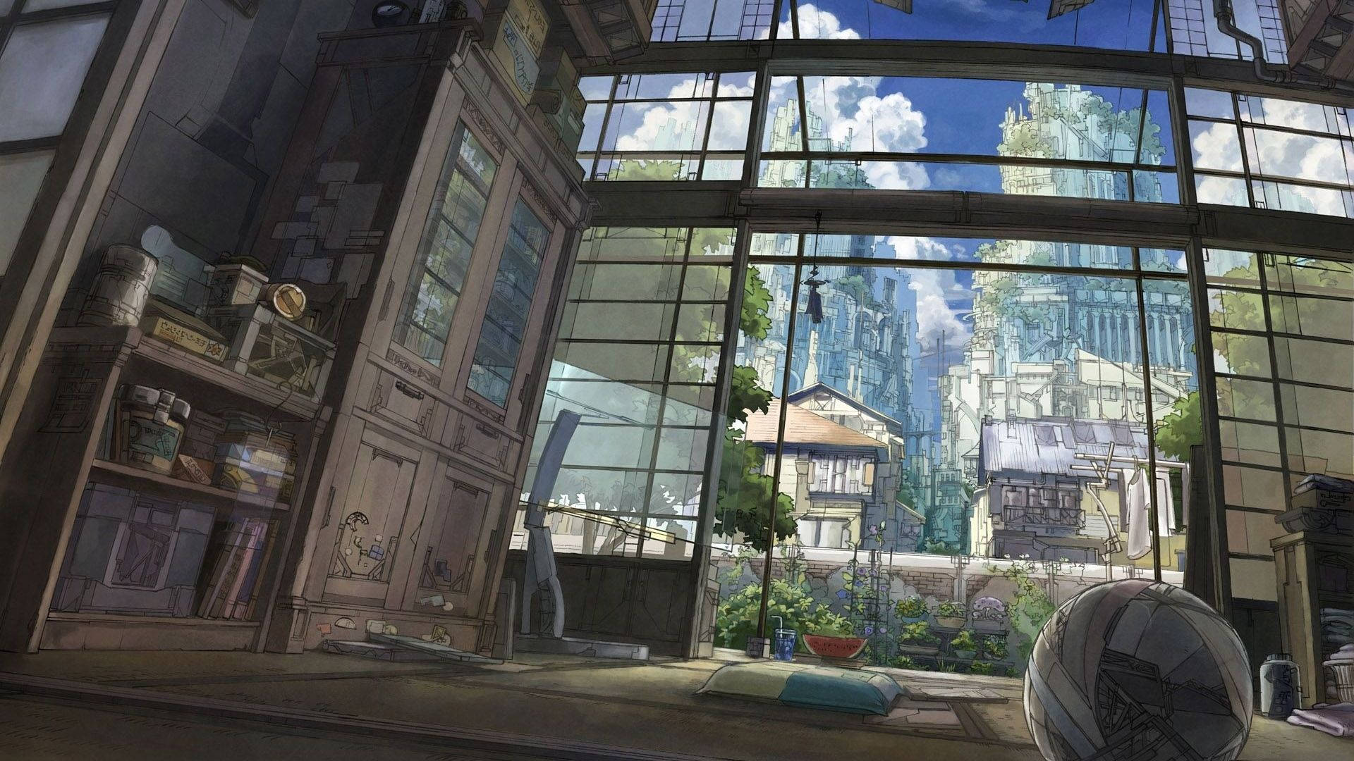 Açık Anime Odası Duvar Kağıdı